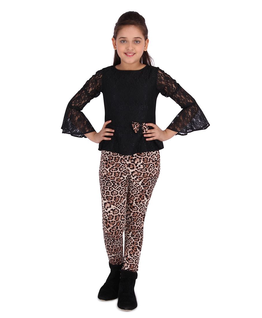 lace pattern leggings