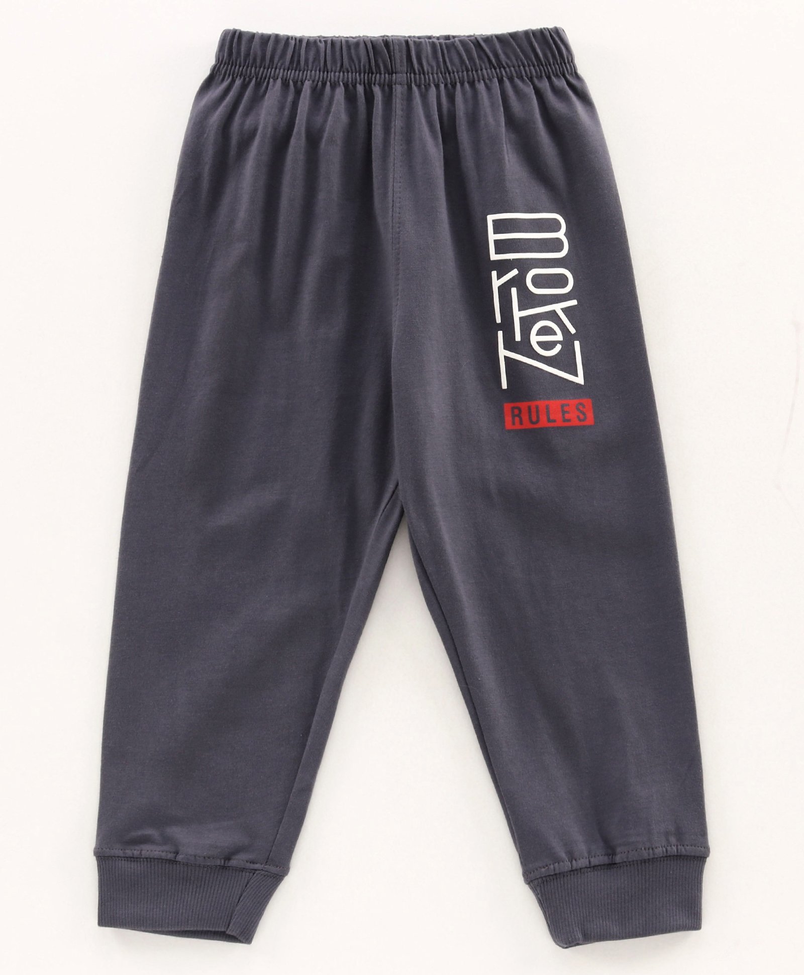 Doreme Full Length Lounge Pant Text Print - Dark Grey-image-14