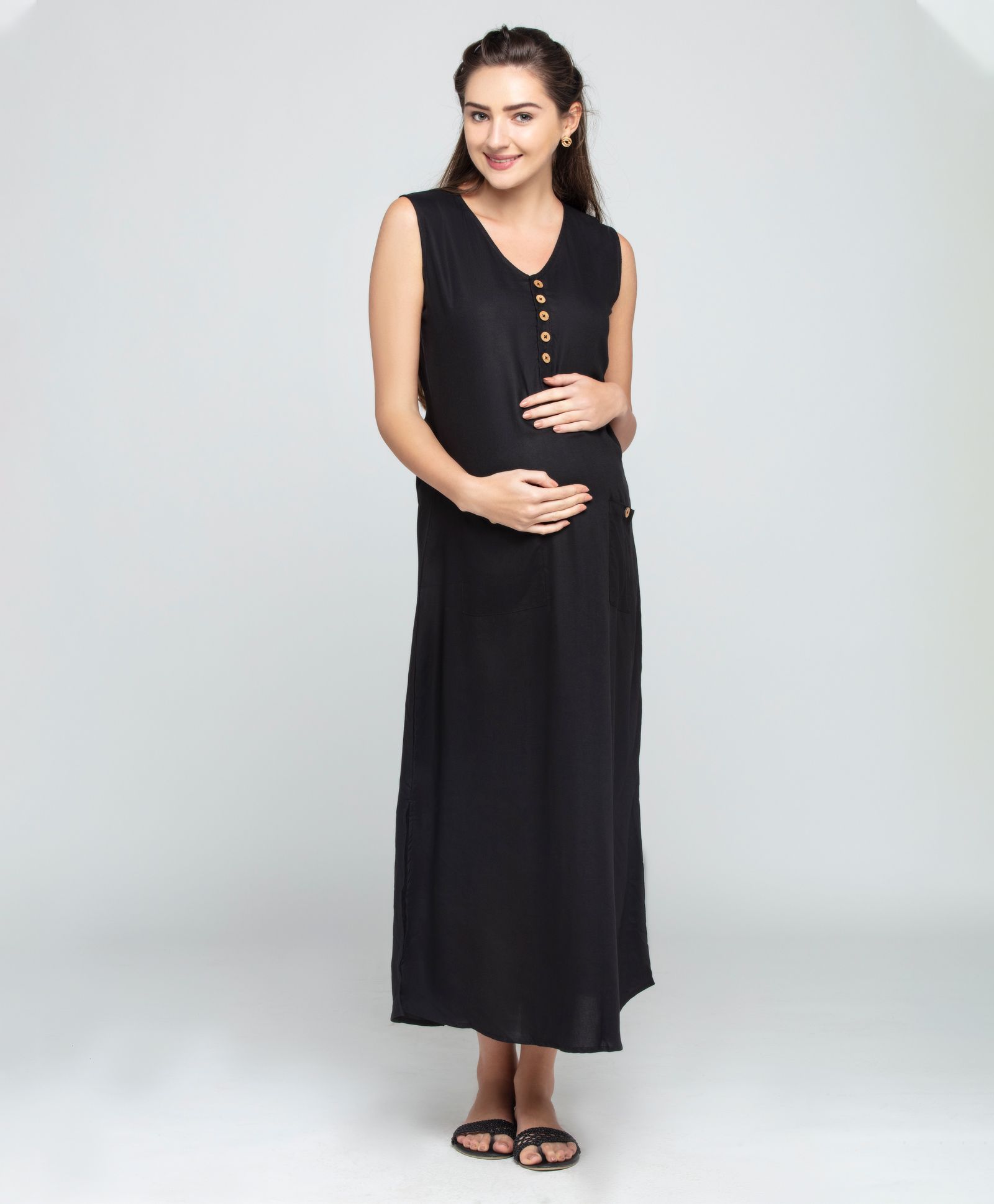 a line nursing dress