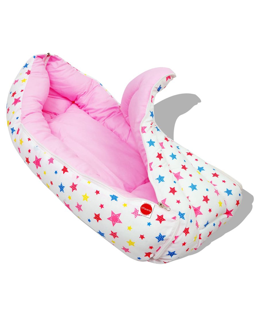VParents Joy Baby Sleeping Bag Cum Carrying Bag - Pink-picture-13