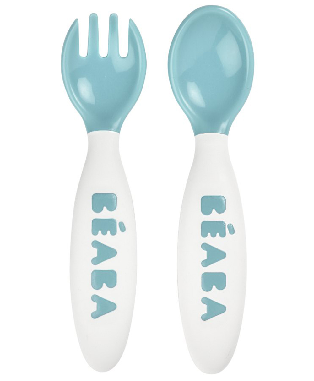 Beaba 2nd Stage Training Fork And Spoon Set - Airy Green-picture-45