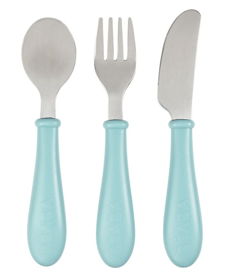 Beaba Stainless Steel Spoon Fork And Knife Training Set - Blue-picture-26