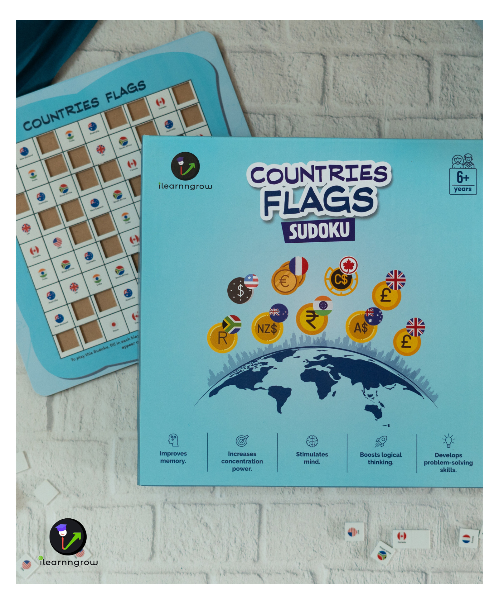 Ilearnngrow Countries Flag Sudoku - Multicolour-picture-17