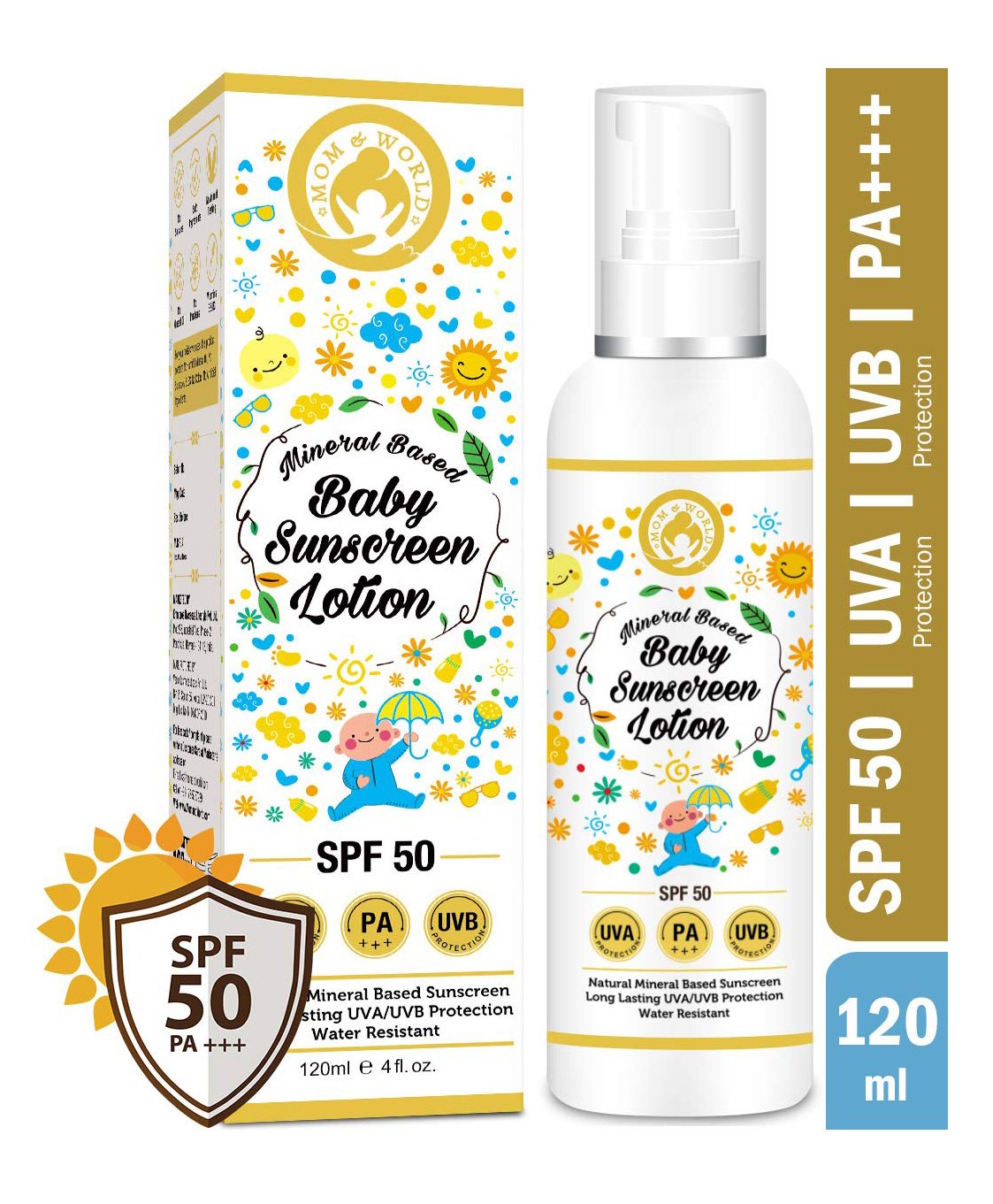 Mom & World Baby Sunscreen Lotion - 120 ml-image-26