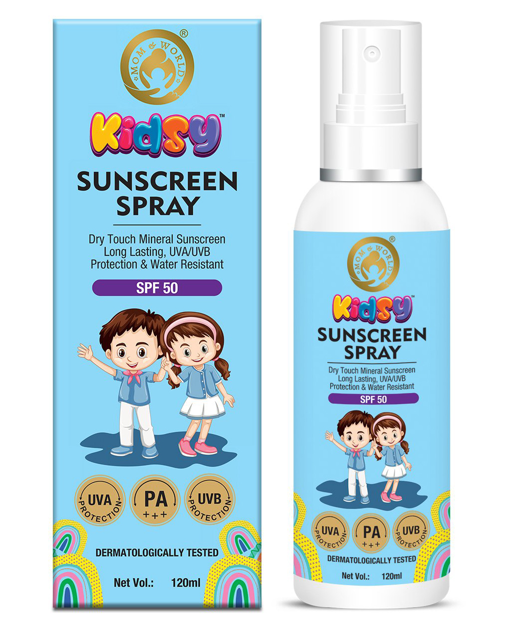 Mom & World Mineral Based Kids Sunscreen Spray with SPF 50 - 120 ml-image-26