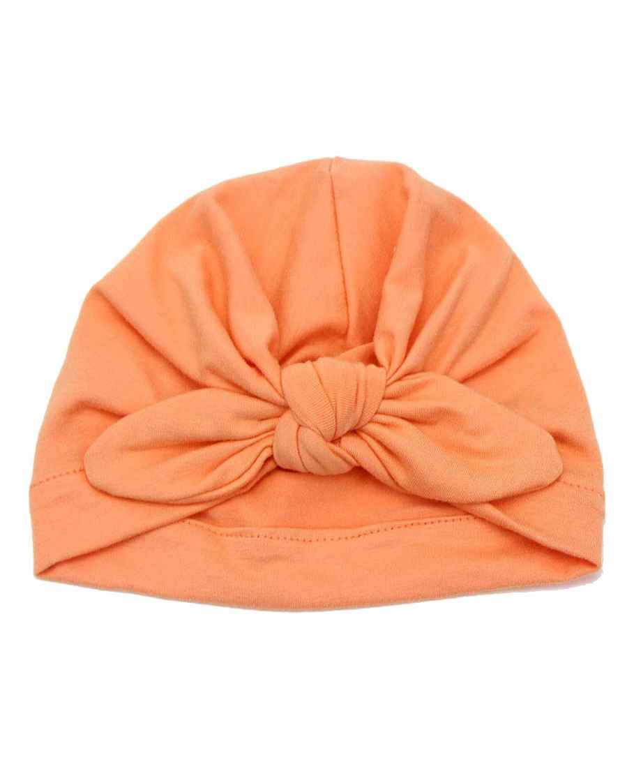 Syga Turban Wrapped Style Winter Cap Peach - Diameter 16 cm-image-48