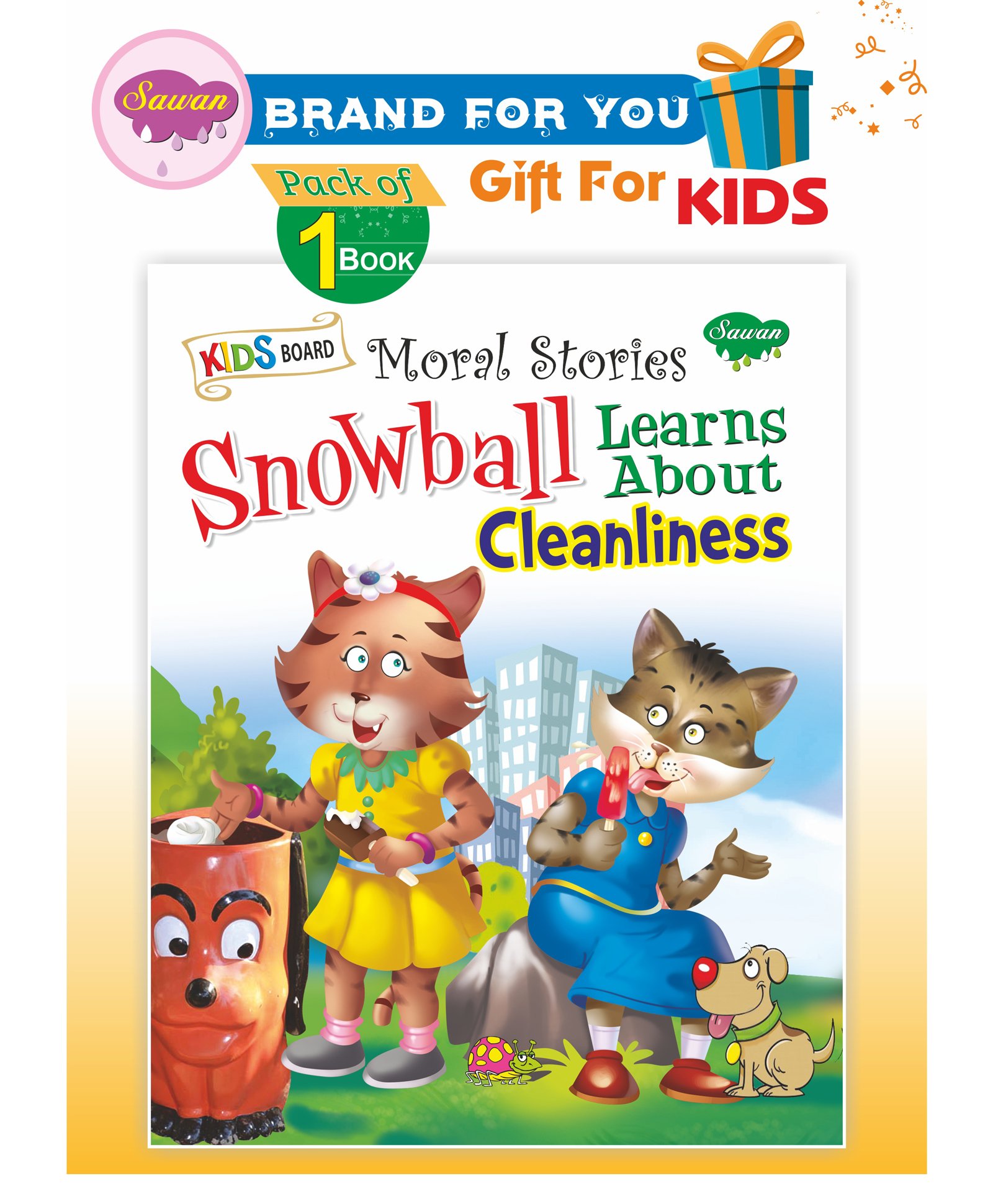 Sawan Snowball Learns About Cleanliness Board Story Book - English-image-23