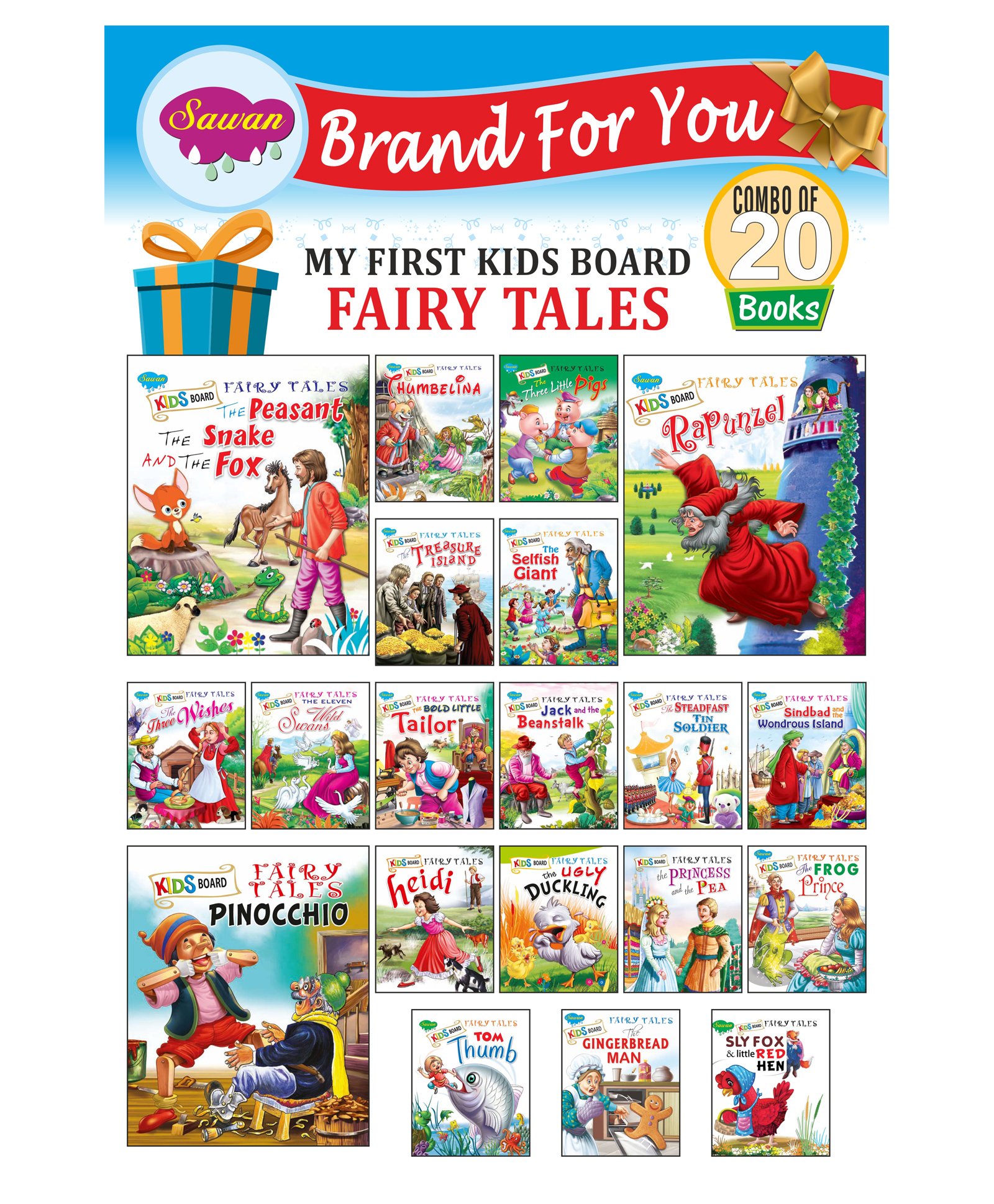 Sawan My First Kids Board Fairy Tales Story Books Set Of 20 - English-image-29