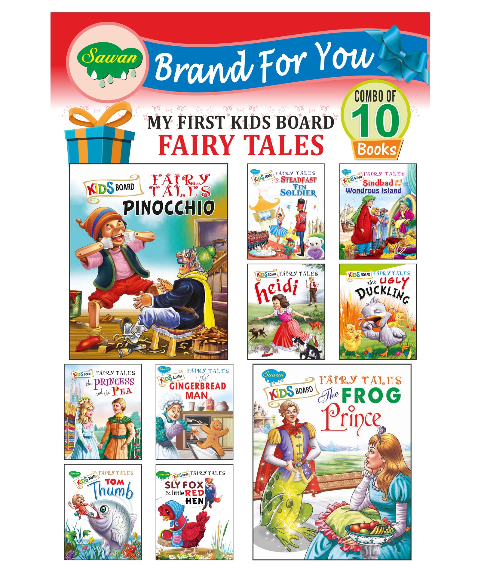 Sawan My First Kids Board Fairy Tales Story Books Set Of 10 - English-image-31