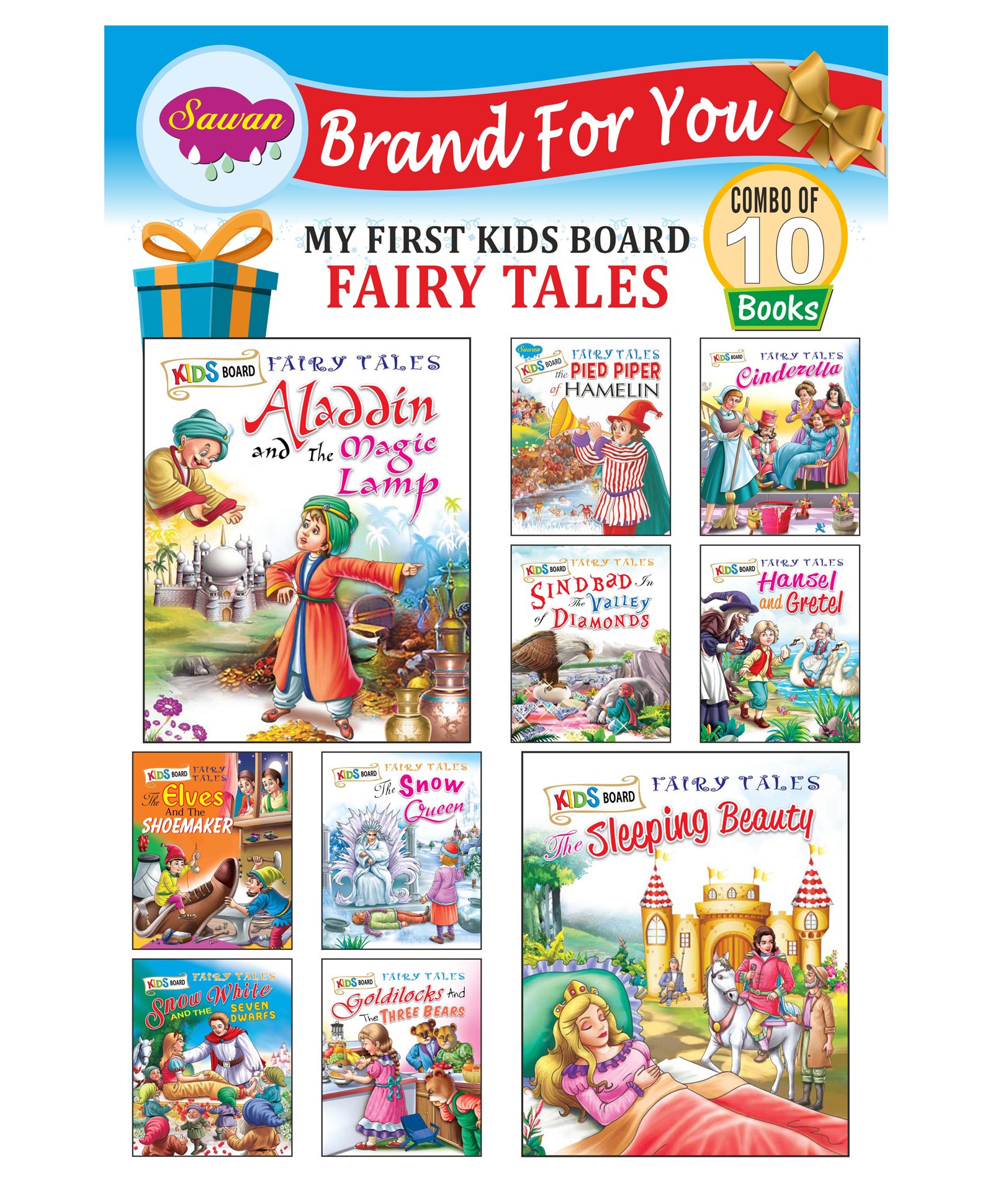 Sawan My First Kids Board Fairy Tales Story Books Set Of 10 - English-image-28