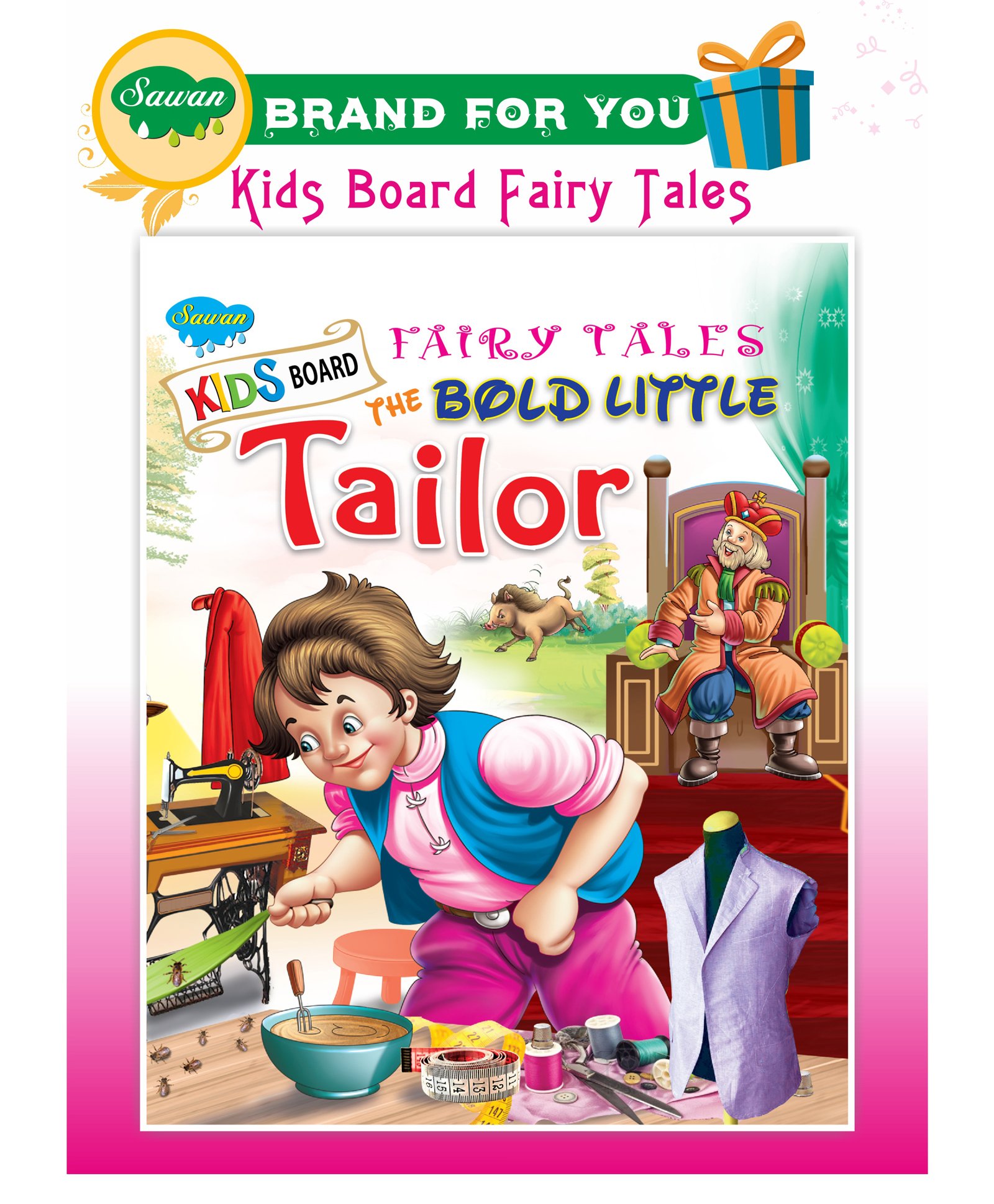 Sawan The Bold Little Tailor Fairy Tale Board Book - English-image-13