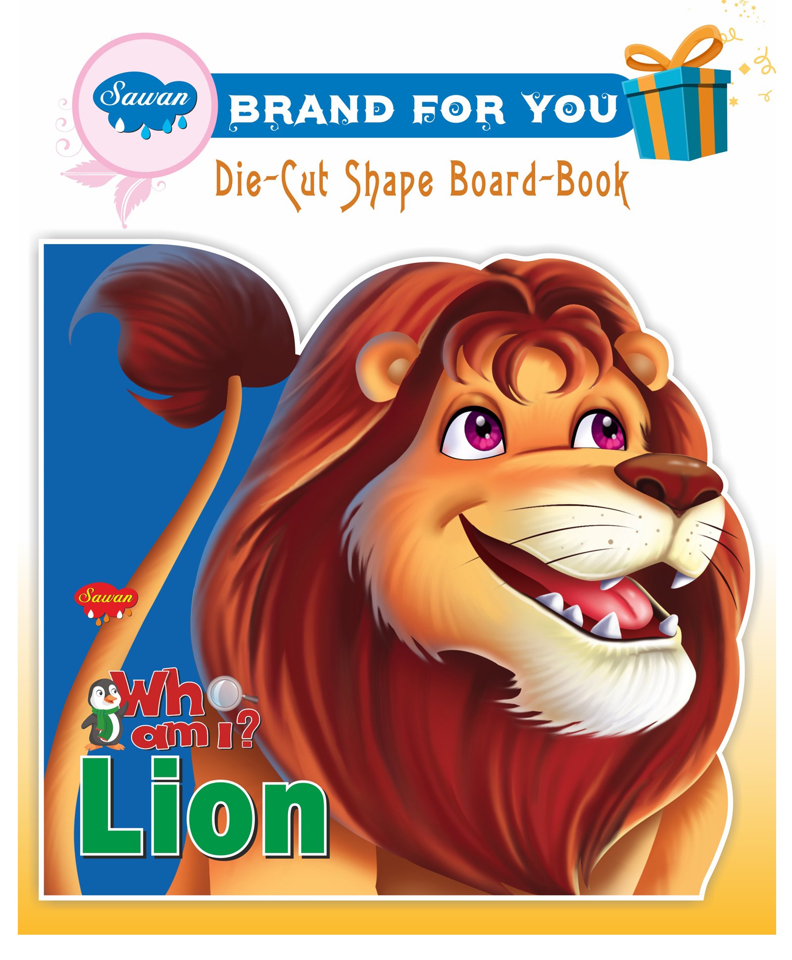 Sawan 'Who Am I' Lion Die-Cut Shape Board Book - English-image-32