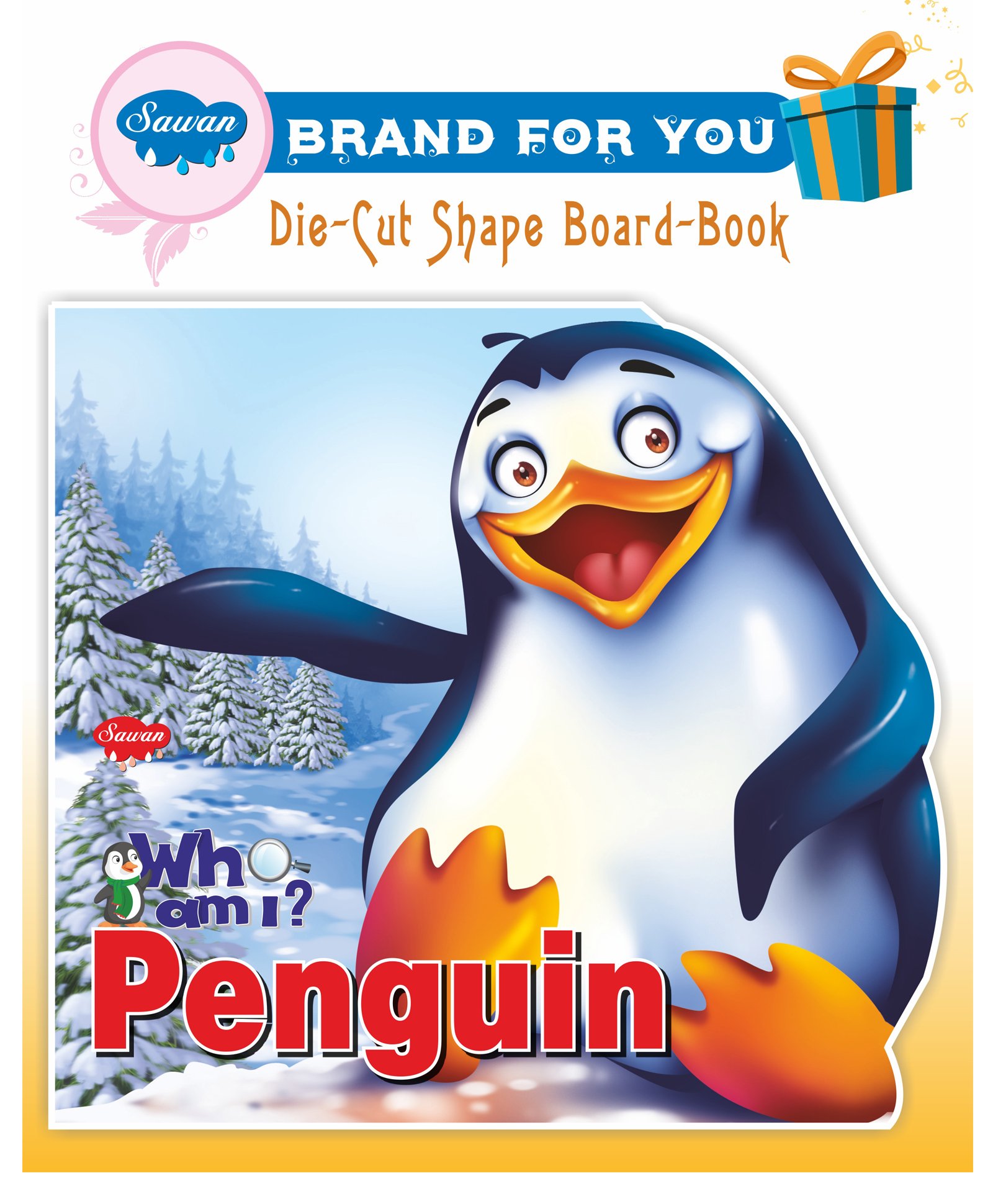 Sawan 'Who Am I' Penguin Die-Cut Shape Board Book - English-image-25
