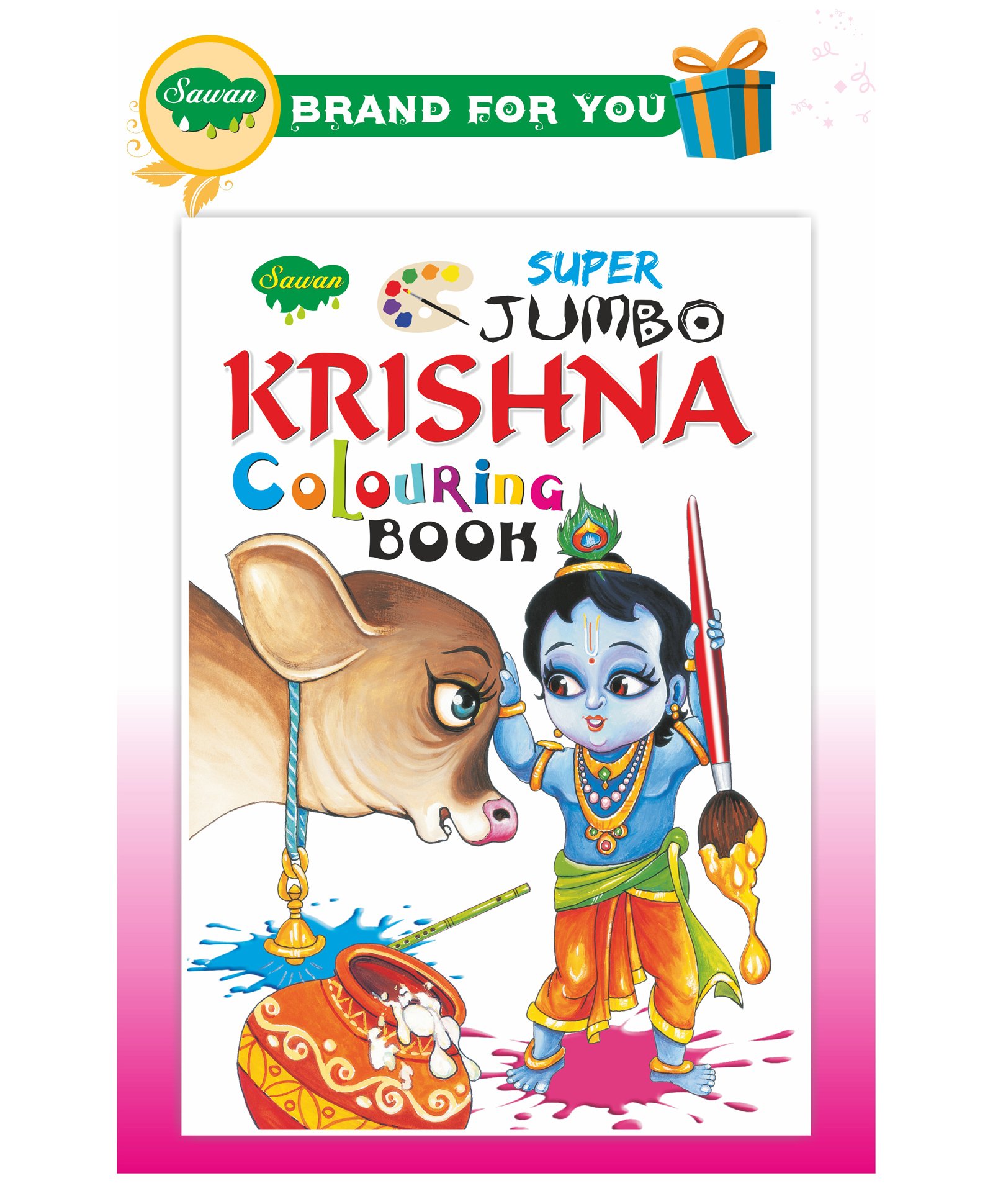 Sawan Super Jumbo Krishna Colouring Book - English-picture-15