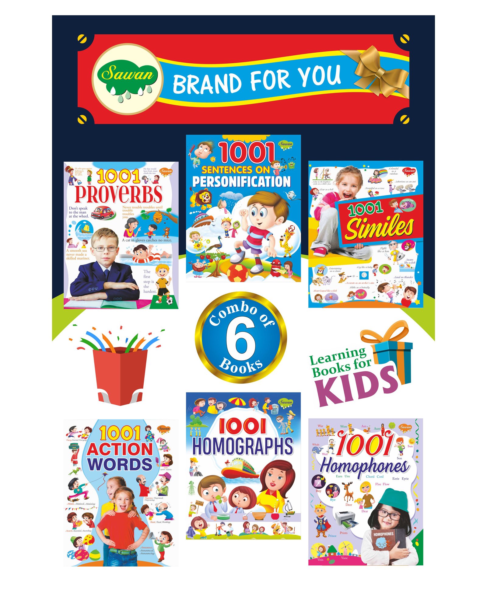 Sawan Learning Books Pack of 6 - English-image-38