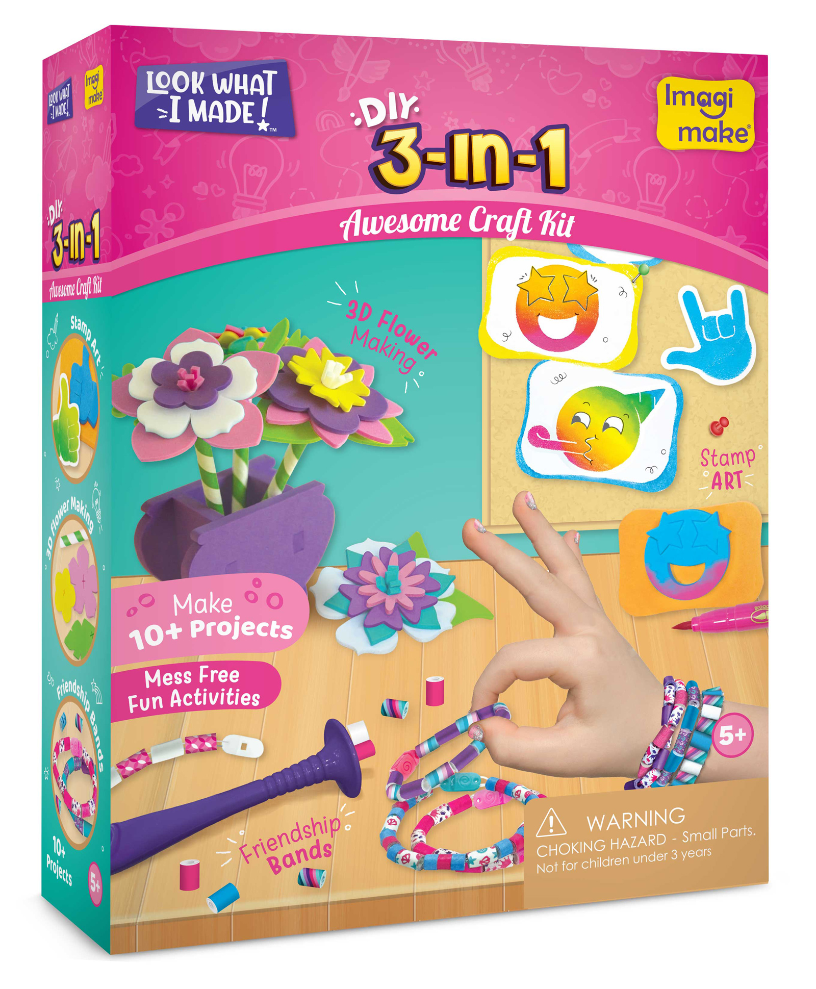 Imagi Make 3 in 1 Awesome Craft Kit Multicolor - 79 Pieces