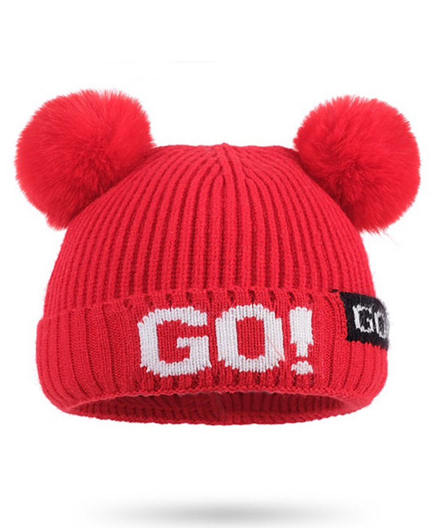 Syga Woolen Cap with Pom Pom Red - Diameter 36-48cm-image-46
