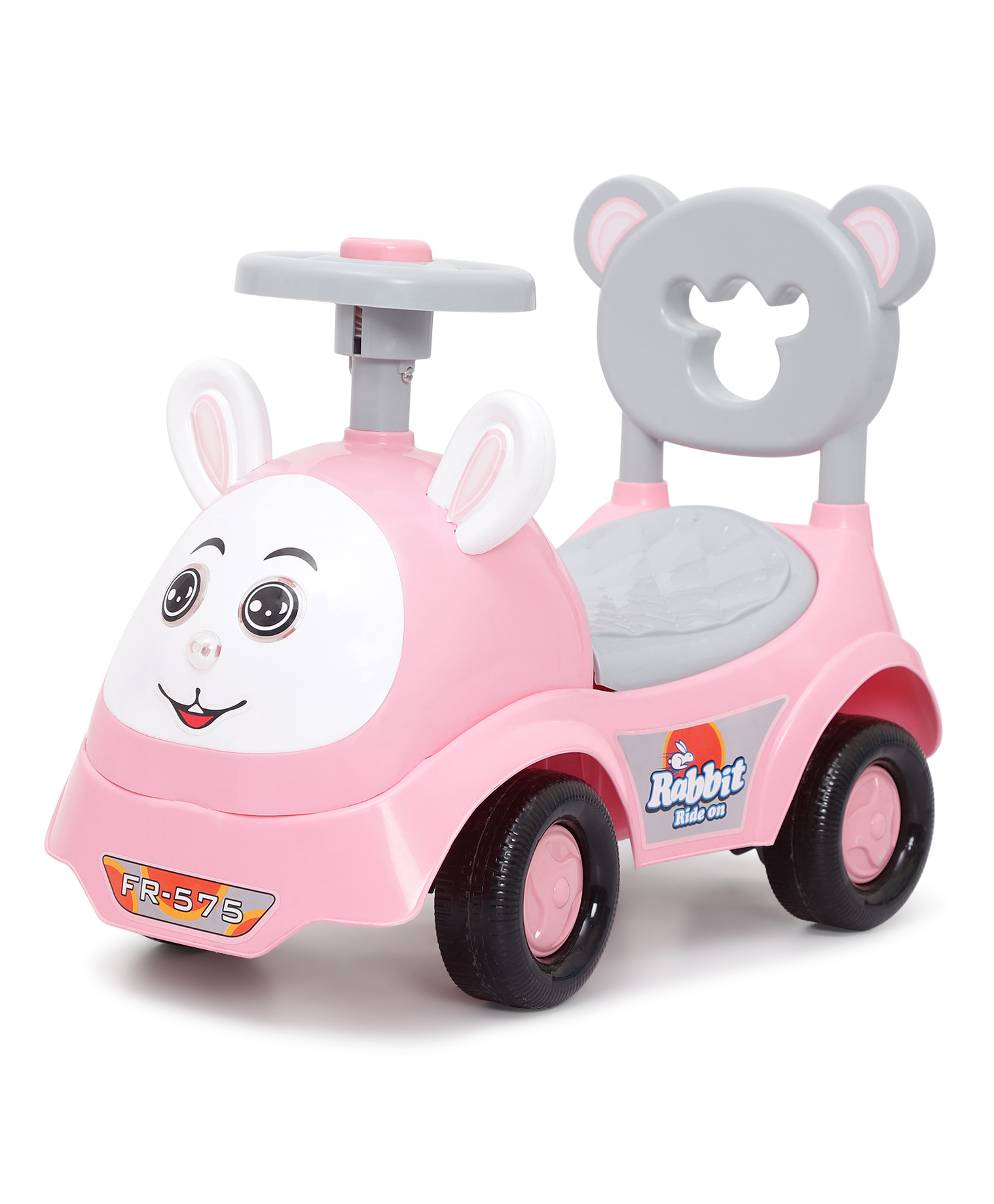 Funride Rabbit Face Manual Push Ride On - Pink-picture-20