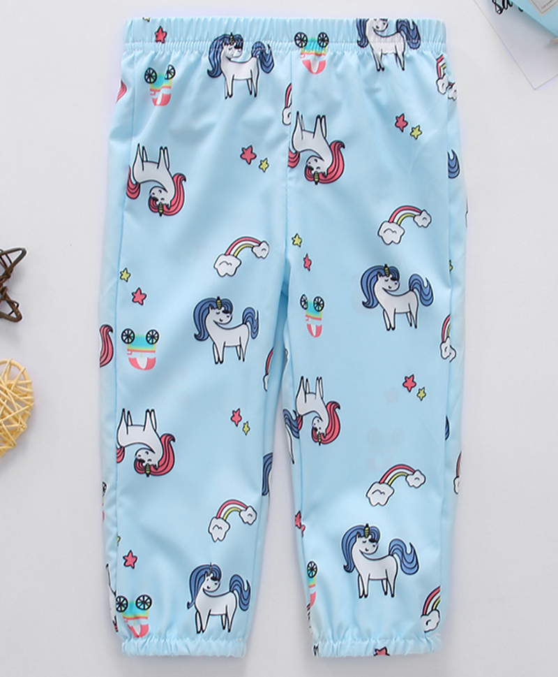 Kookie Kids Full Length Lounge Pant Unicorn Print - Blue-image-23