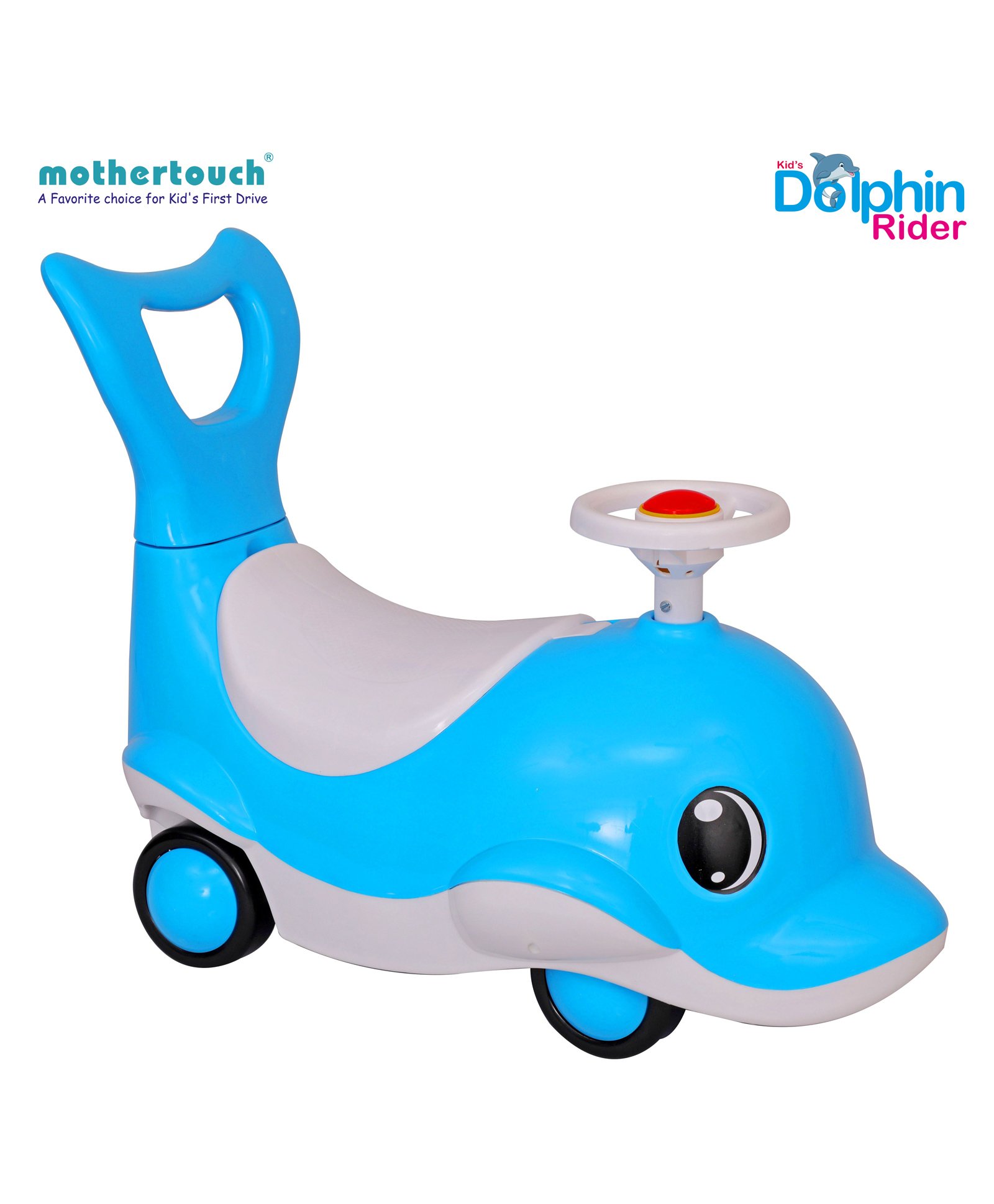 Mothertouch Dolphin Rider Manual Push Ride On - Blue-image-47