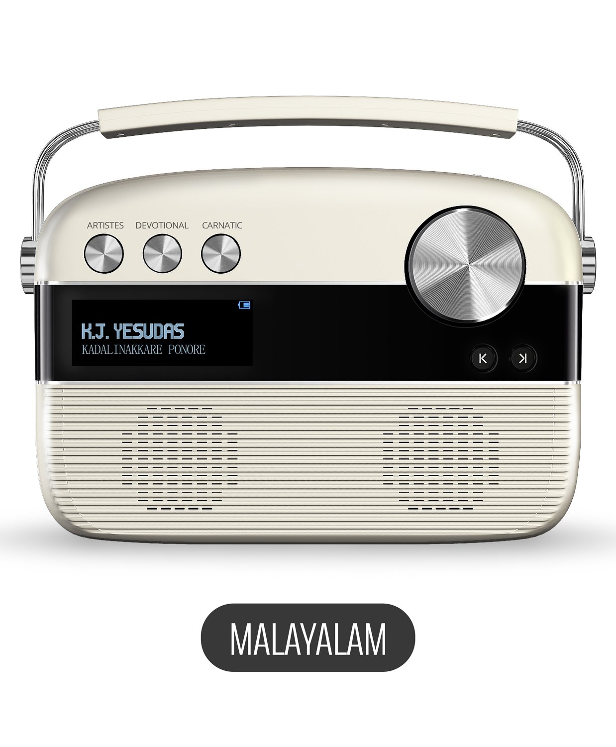 Saregama Carvaan Malayalam Music Player with 5000 Preloaded Songs - White-picture-15