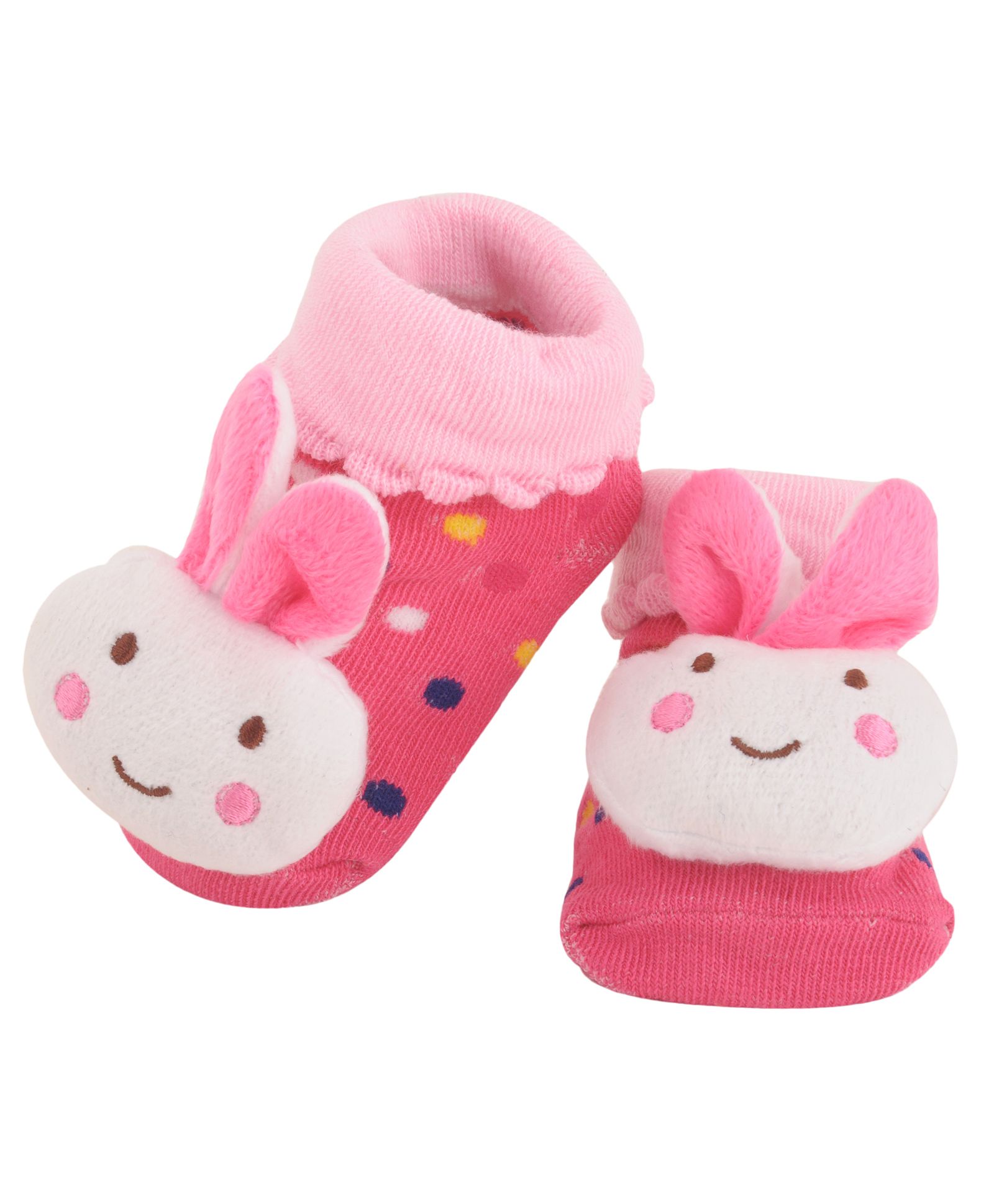 Yellow Bee Rabbit Stuffed Toy Anti Skid Socks - Pink-picture-16
