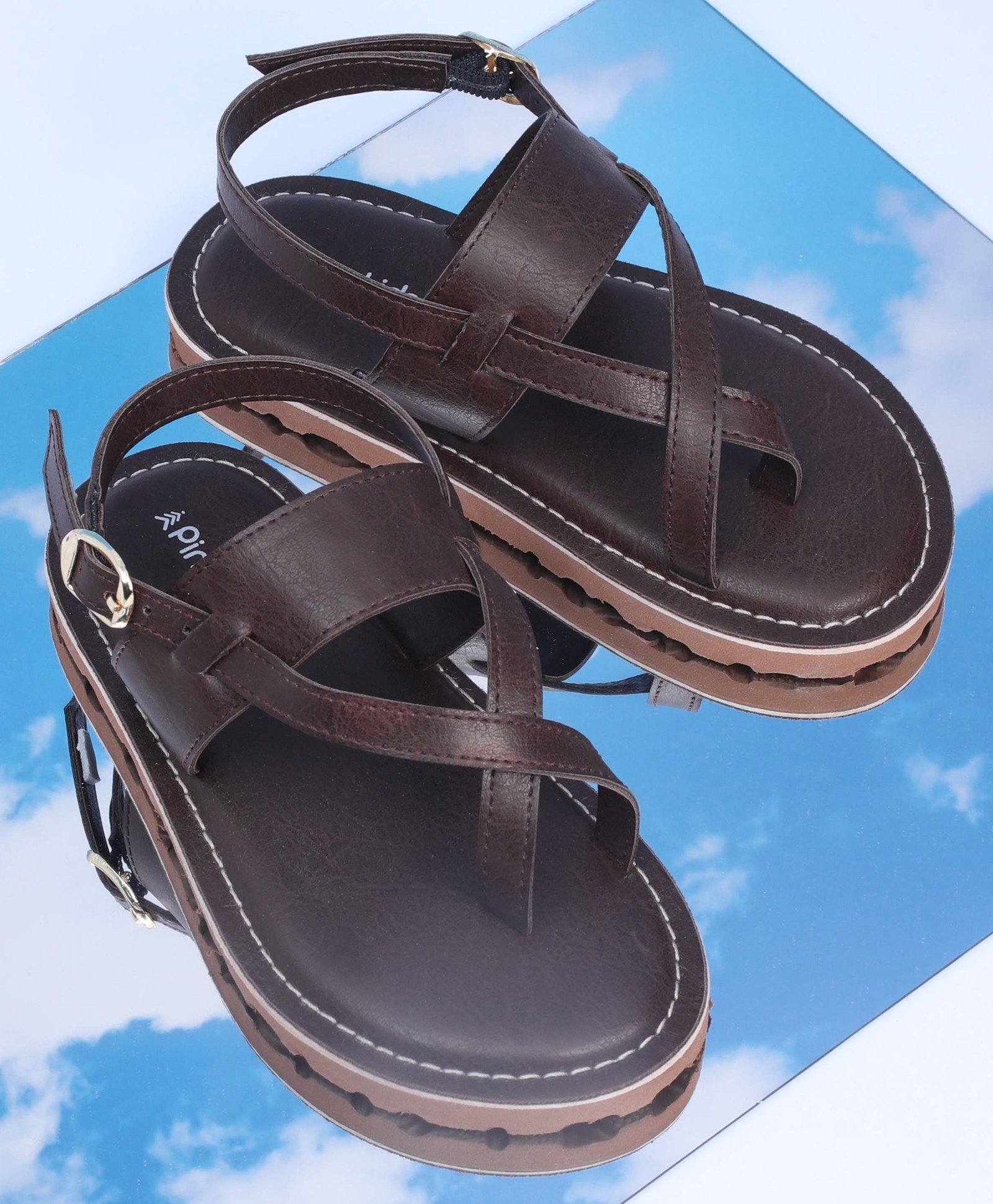 Pine Kids Ethnic Wear Sandals - Dark Brown-picture-13