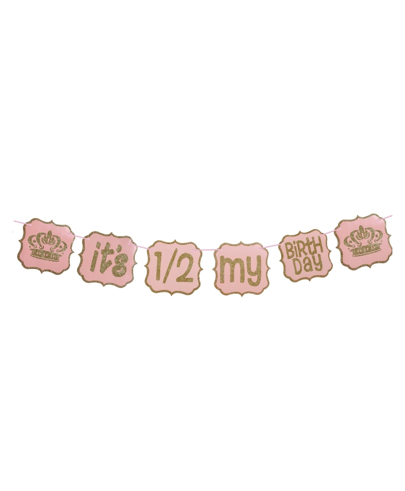 Funcart It's My Half Birthday Banner Pink - Length 150 cm-picture-47