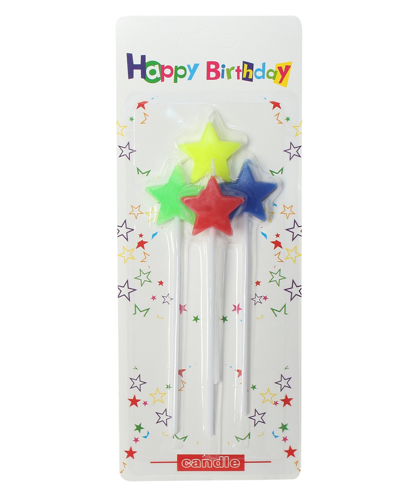 Funcart Cake Topper Candles Star Shape Multicolor - Pack of 4-image-4