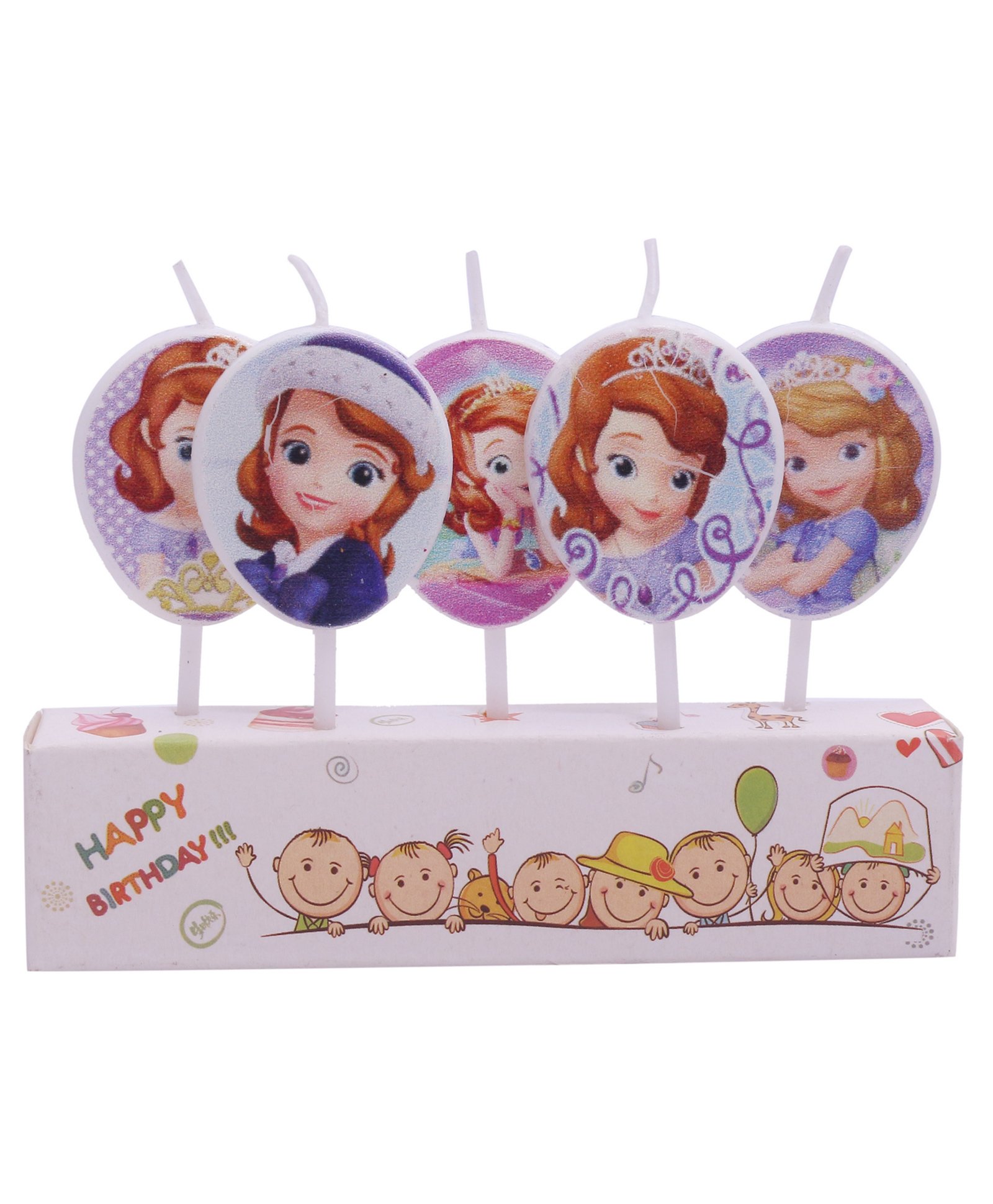 Funcart Sofia The First Cake Topper Candle Multicolour - Pack of 5-picture-47