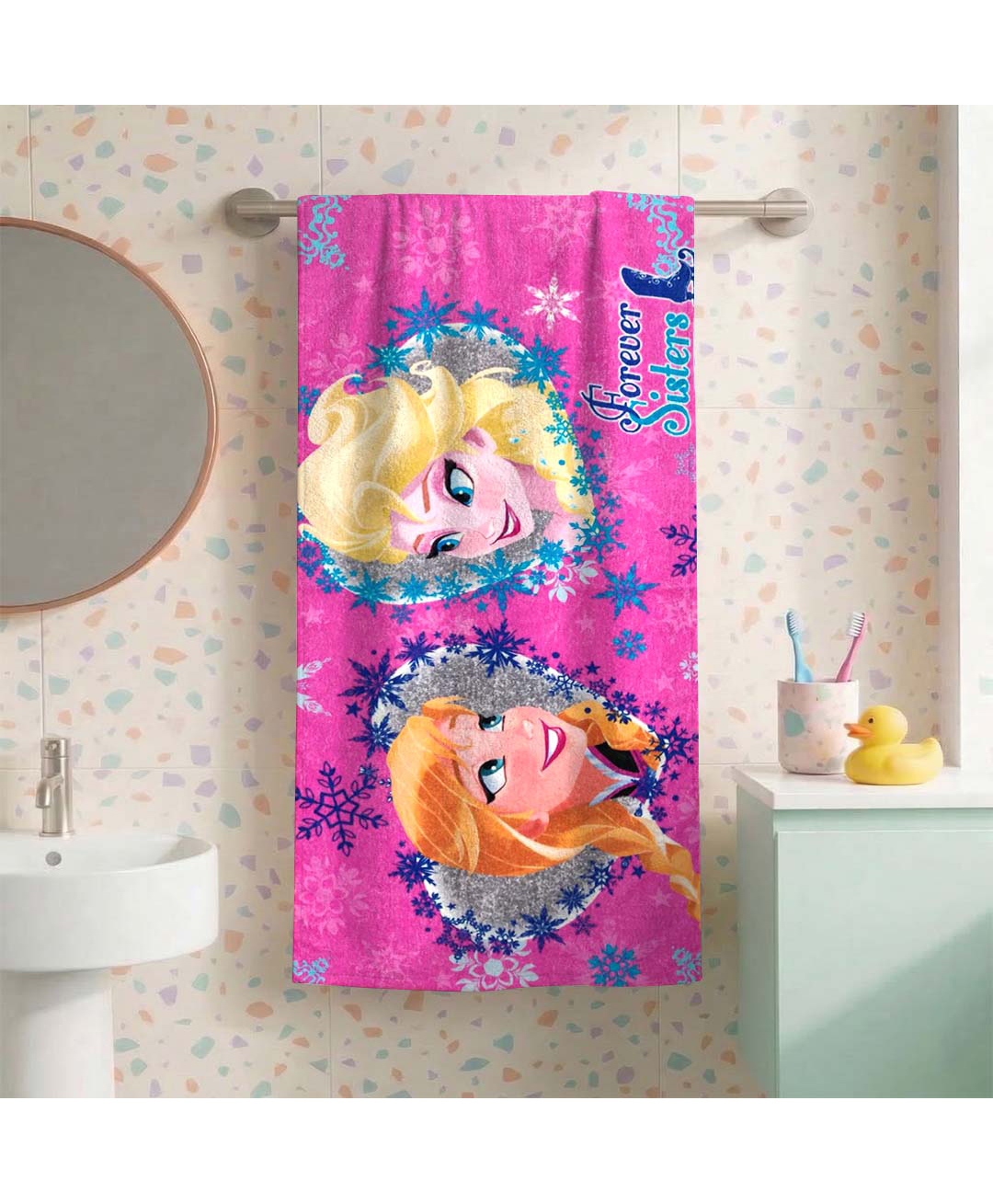 Athom Trendz Disney Frozen Bath Towel - Pink-picture-10