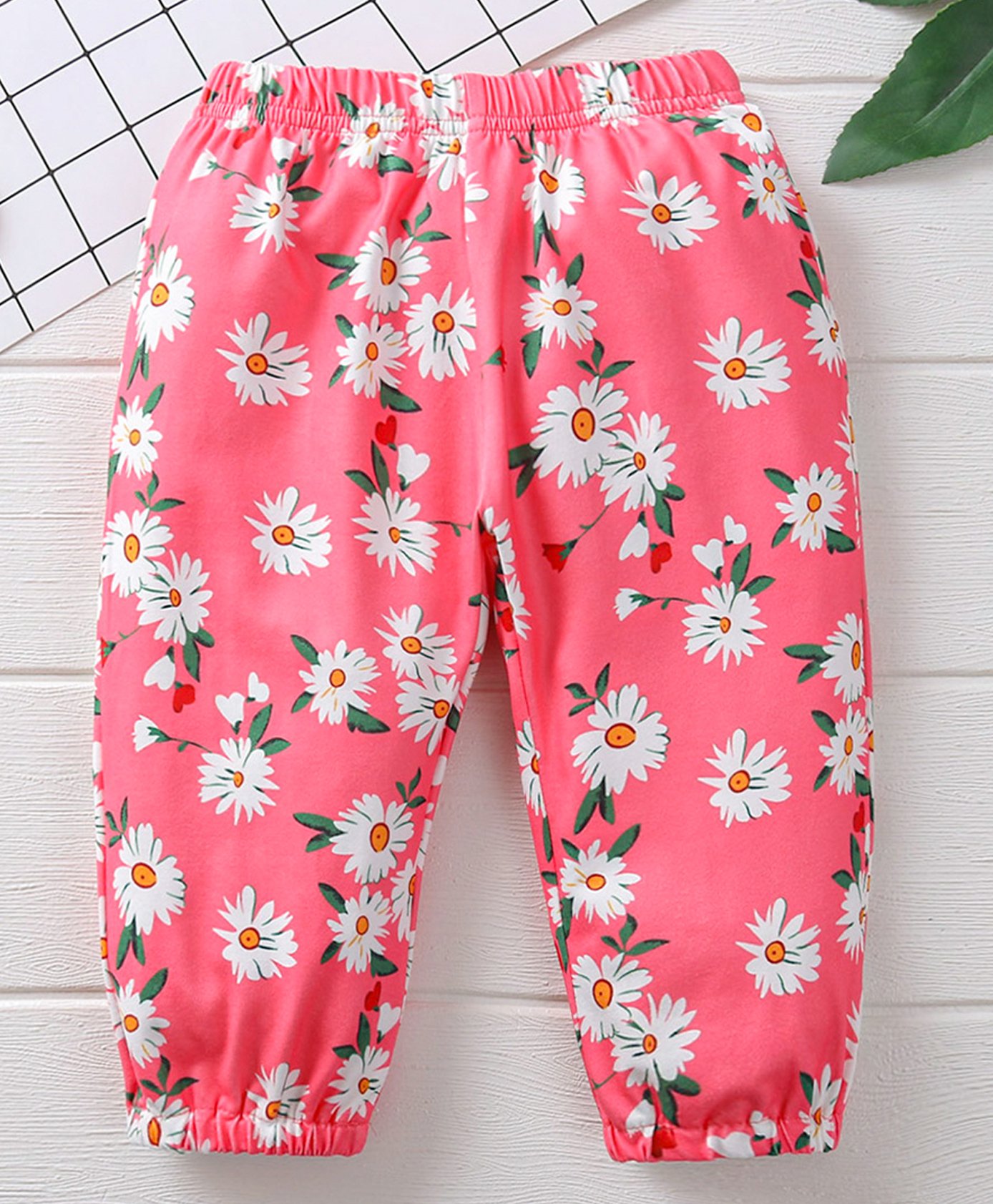 Kookie Kids Full Length Harem Pant Floral Print - Pink-image-37