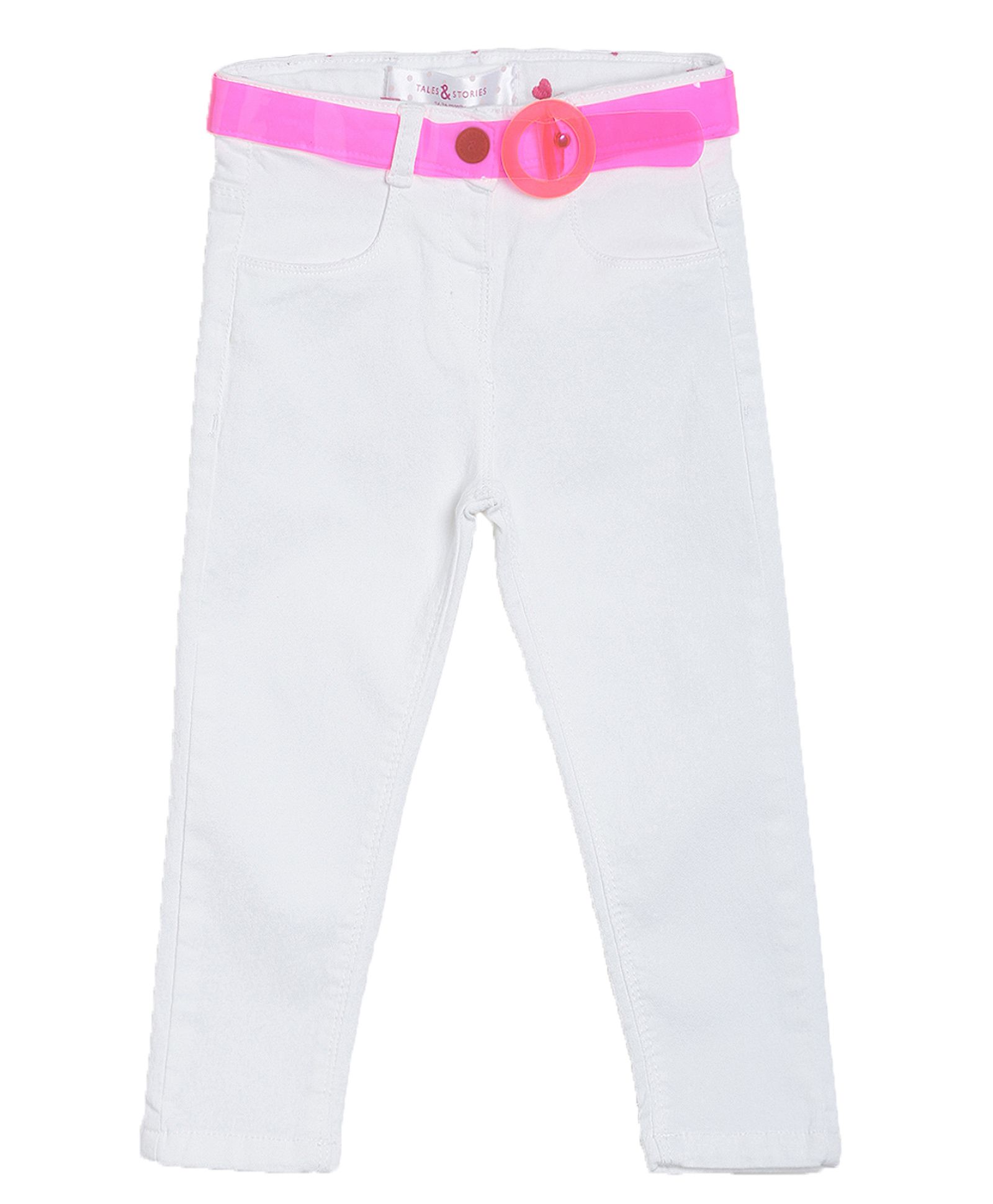 Tales & Stories Solid Full Length Jeans - White-picture-22