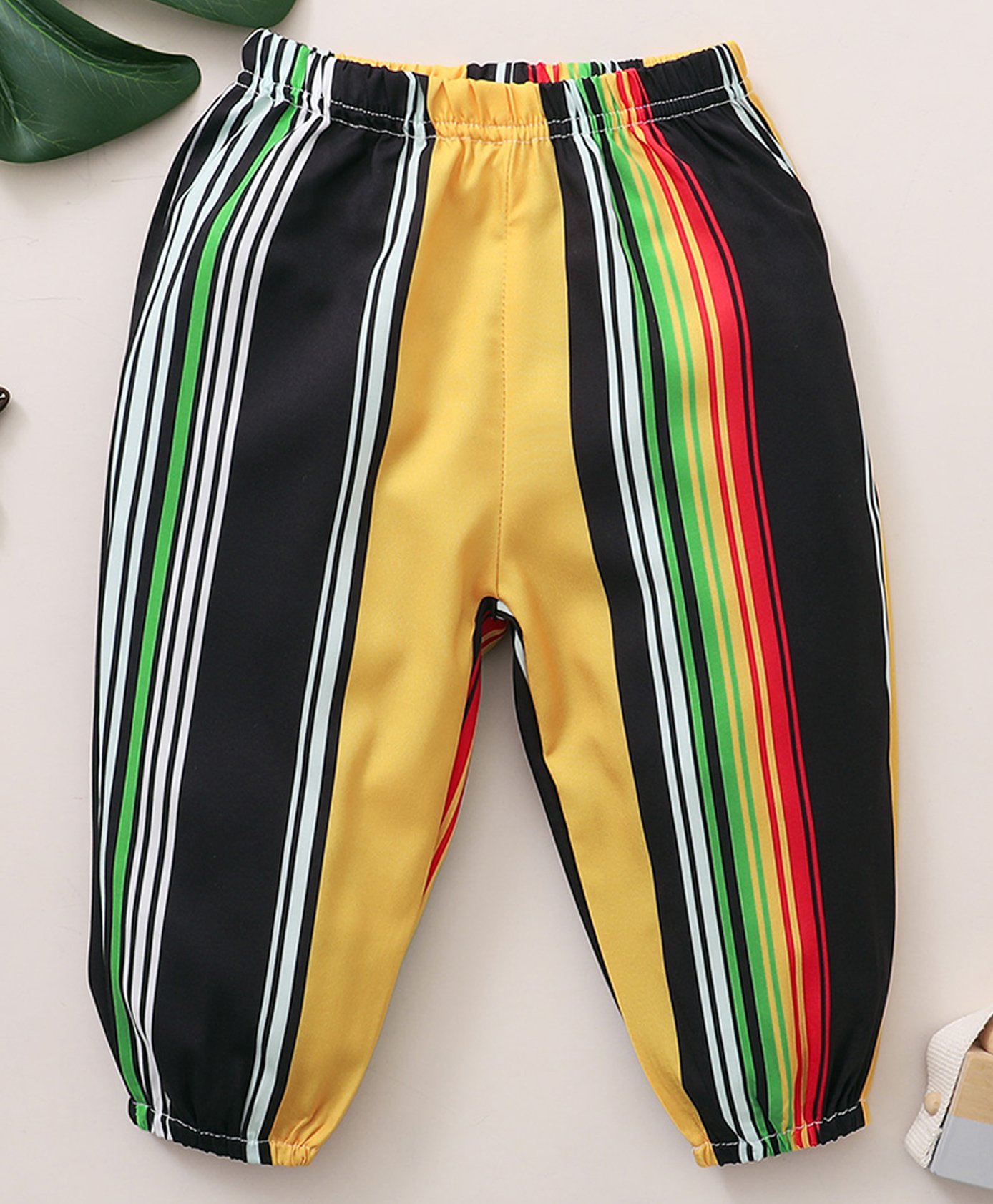 Kookie Kids Full Length Striped Lounge Pant - Yellow-picture-19