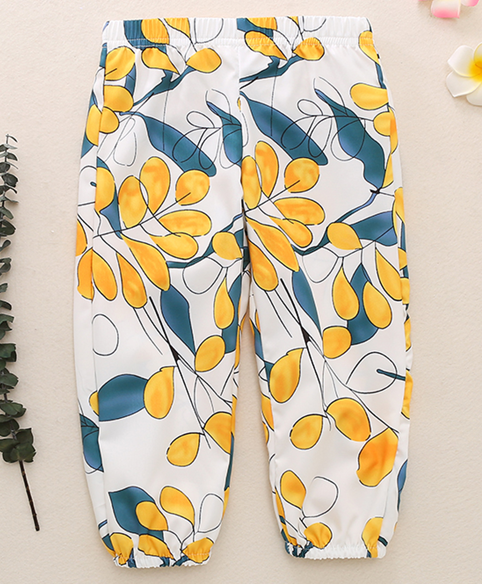 Kookie Kids Kookie Kids Full Length Lounge Pant Floral Print - Yellow-picture-20