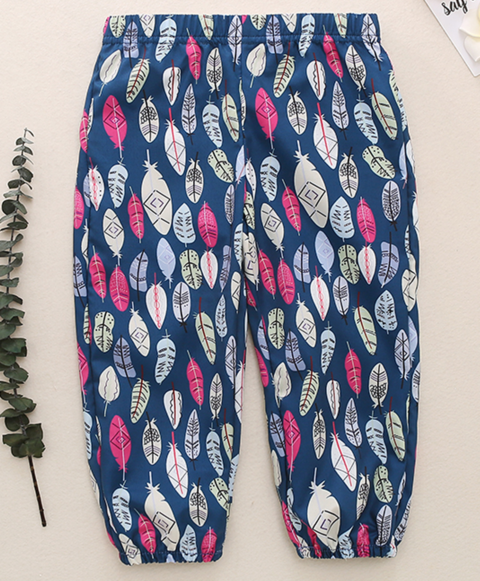 Kookie Kids Full Length Lounge Pant Abstract Print - Navy Blue-picture-28