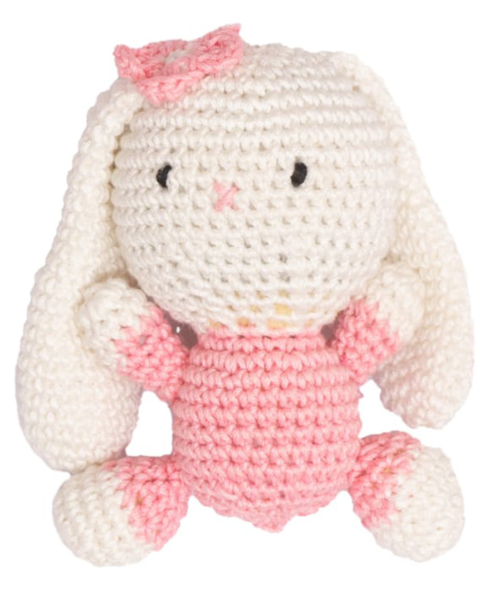 Happy Threads Amigurumi Crochet Soft Toy Calm Bunny Pink - Height 7.62 cm-image-1