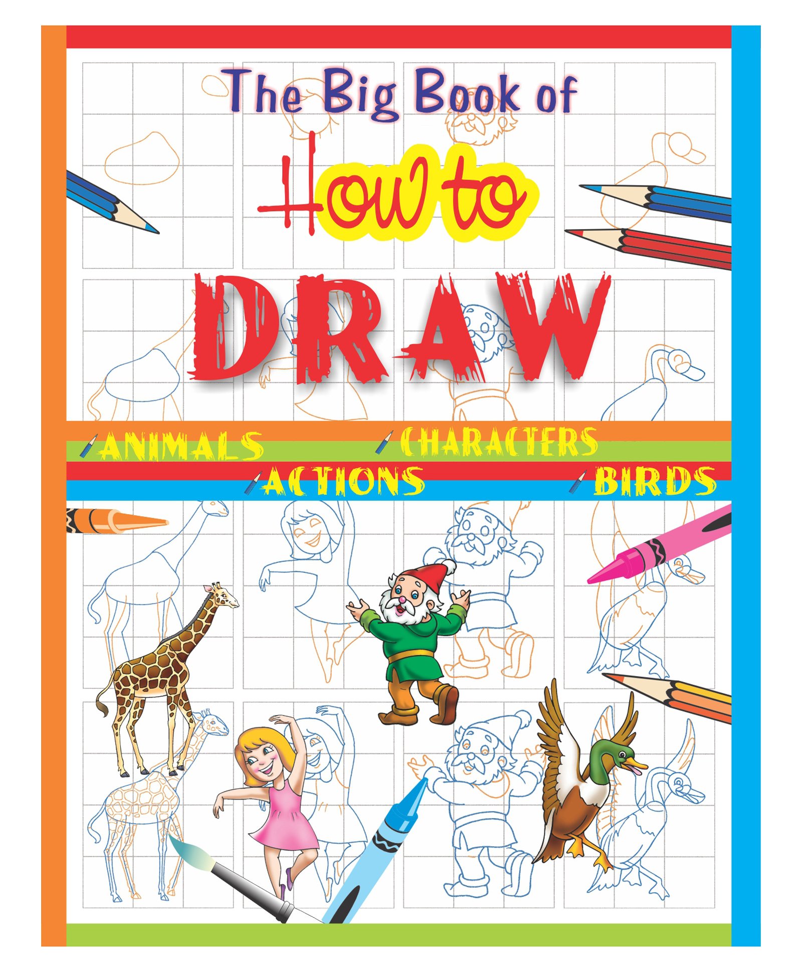 Big Book Of How To Draw Drawing and Coloring Book - English-image-18