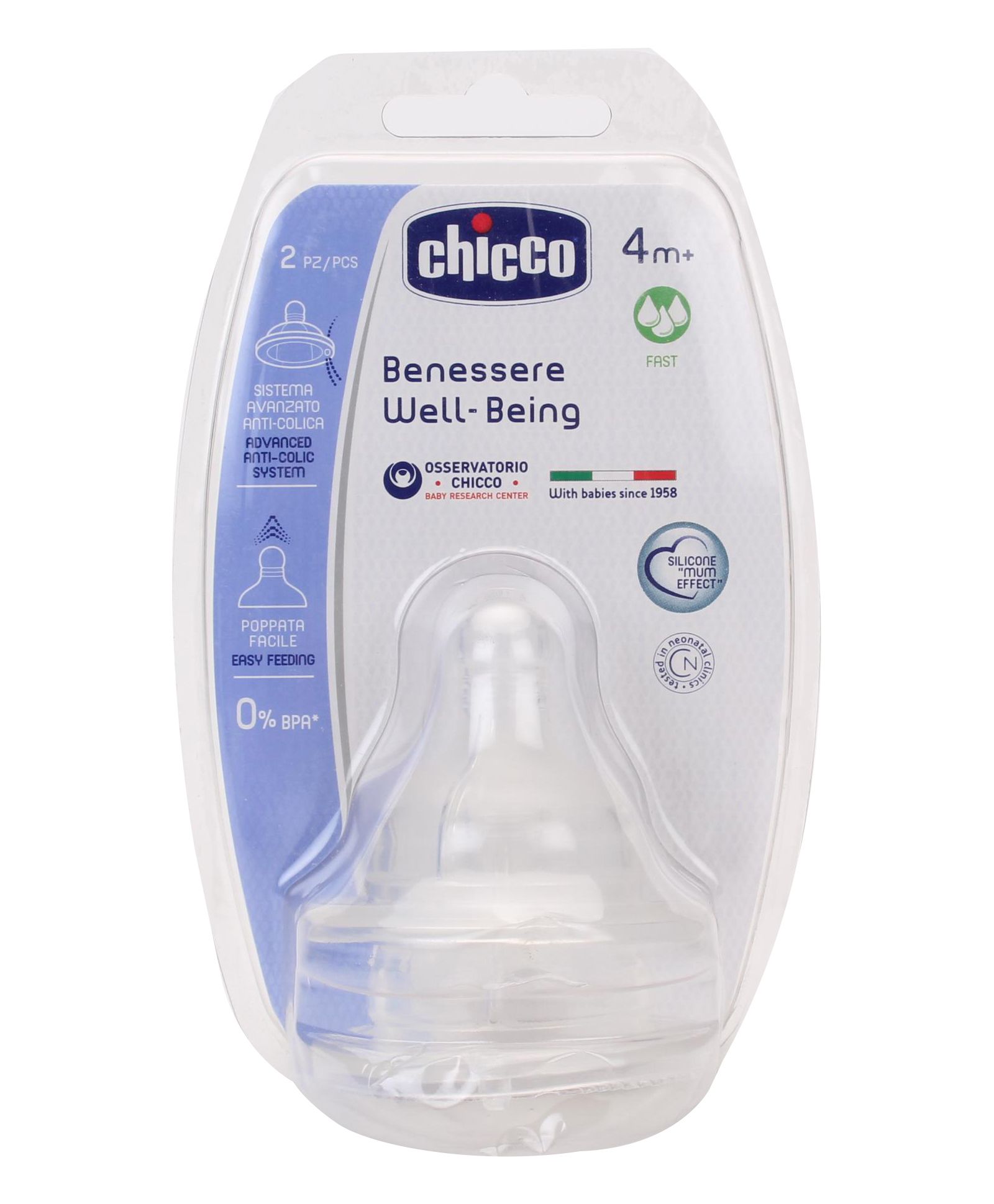 chicco bottle nipple sizes