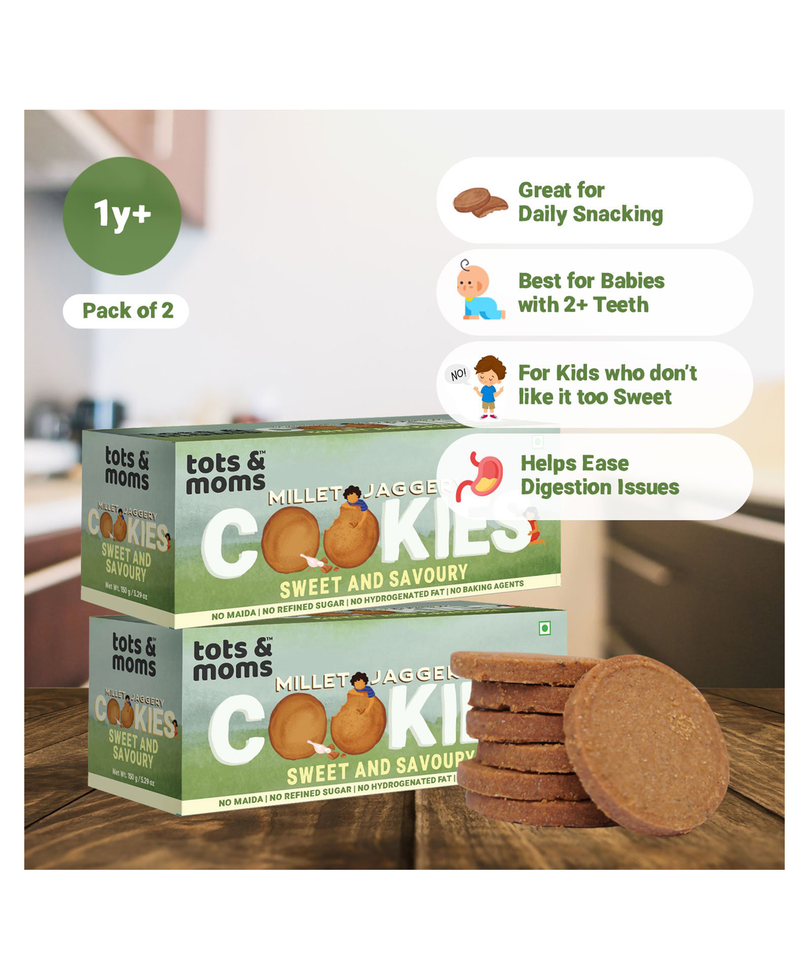 Tots & Moms Millet & Jaggery Cookies  Sweet & Savory - Pack of 2-image-6
