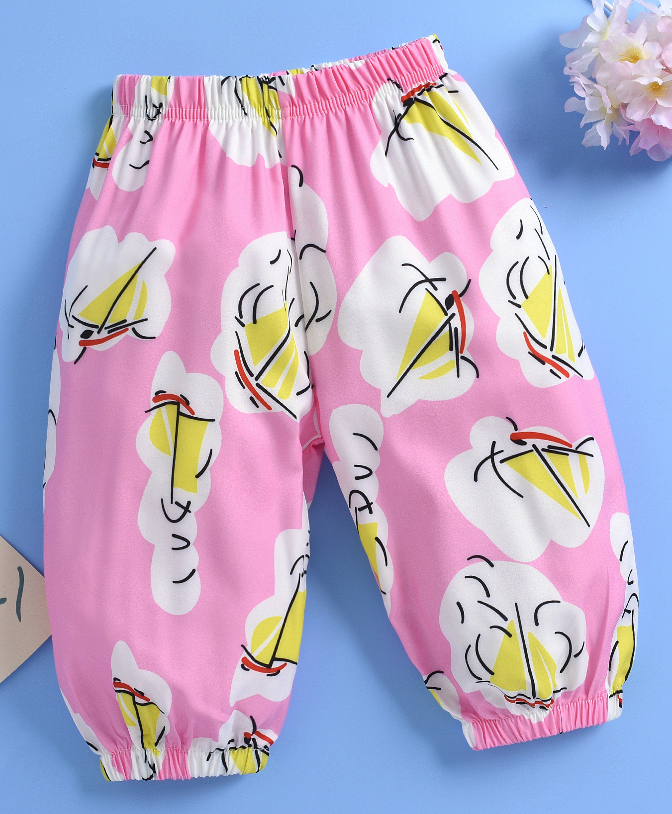 Kookie Kids Full Length Printed Lounge Pant - Pink-picture-26