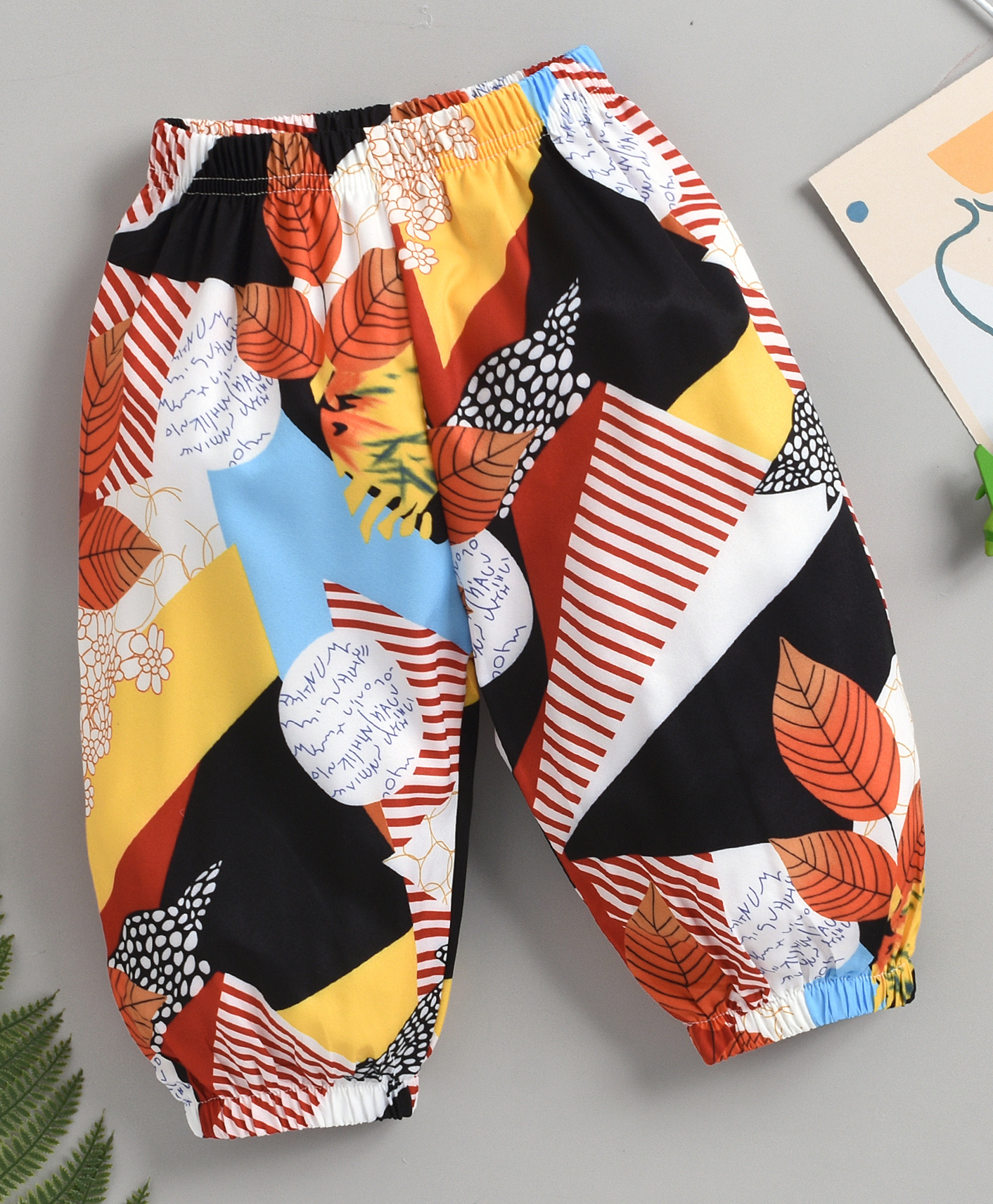 Kookie Kids Full Length Abstract Printed Lounge Pant - Multicolour-picture-28