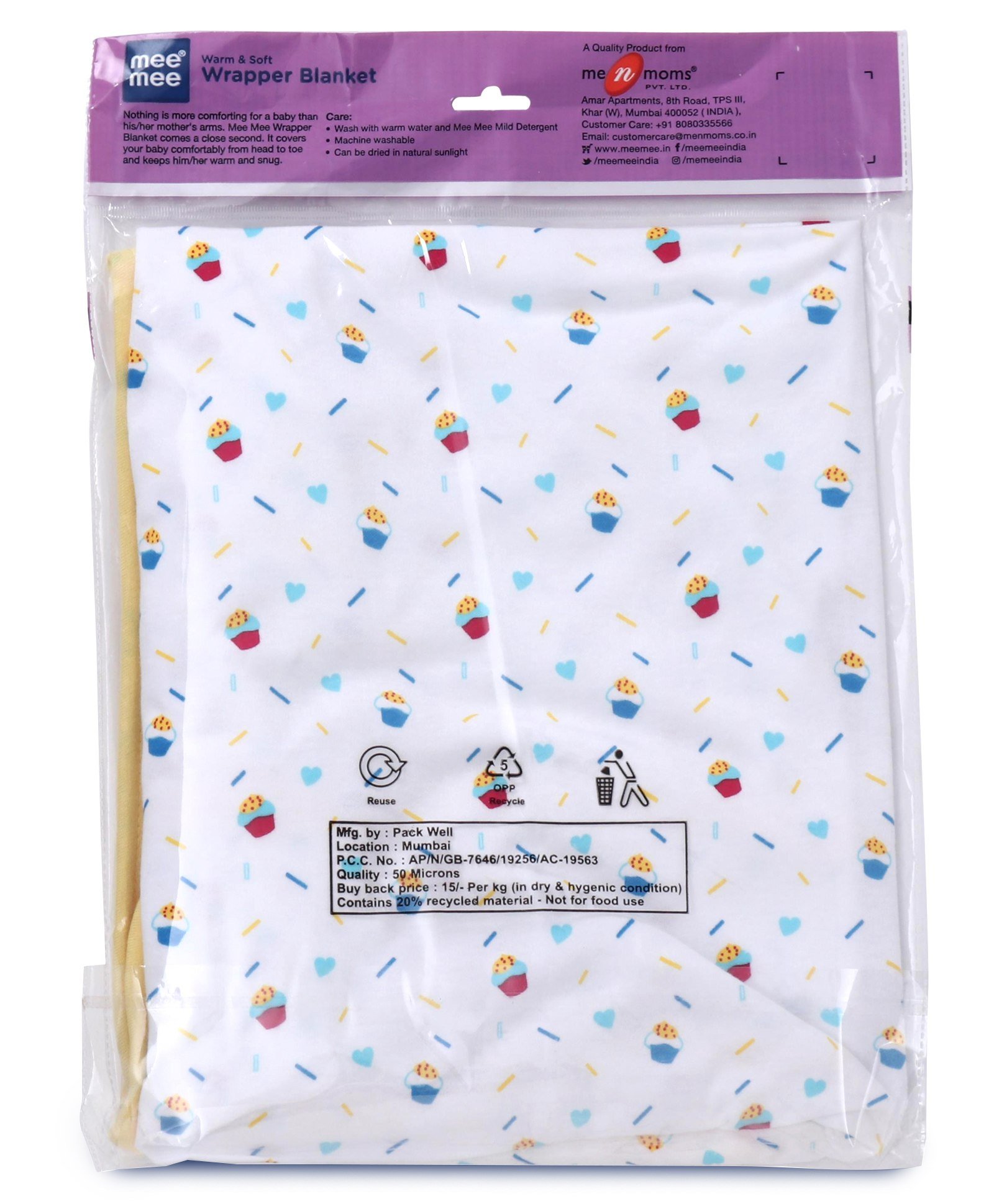 Mee Mee Hooded Wrapper Ice Cream Patch Yellow Online In India Buy At Best Price From Firstcry Com
