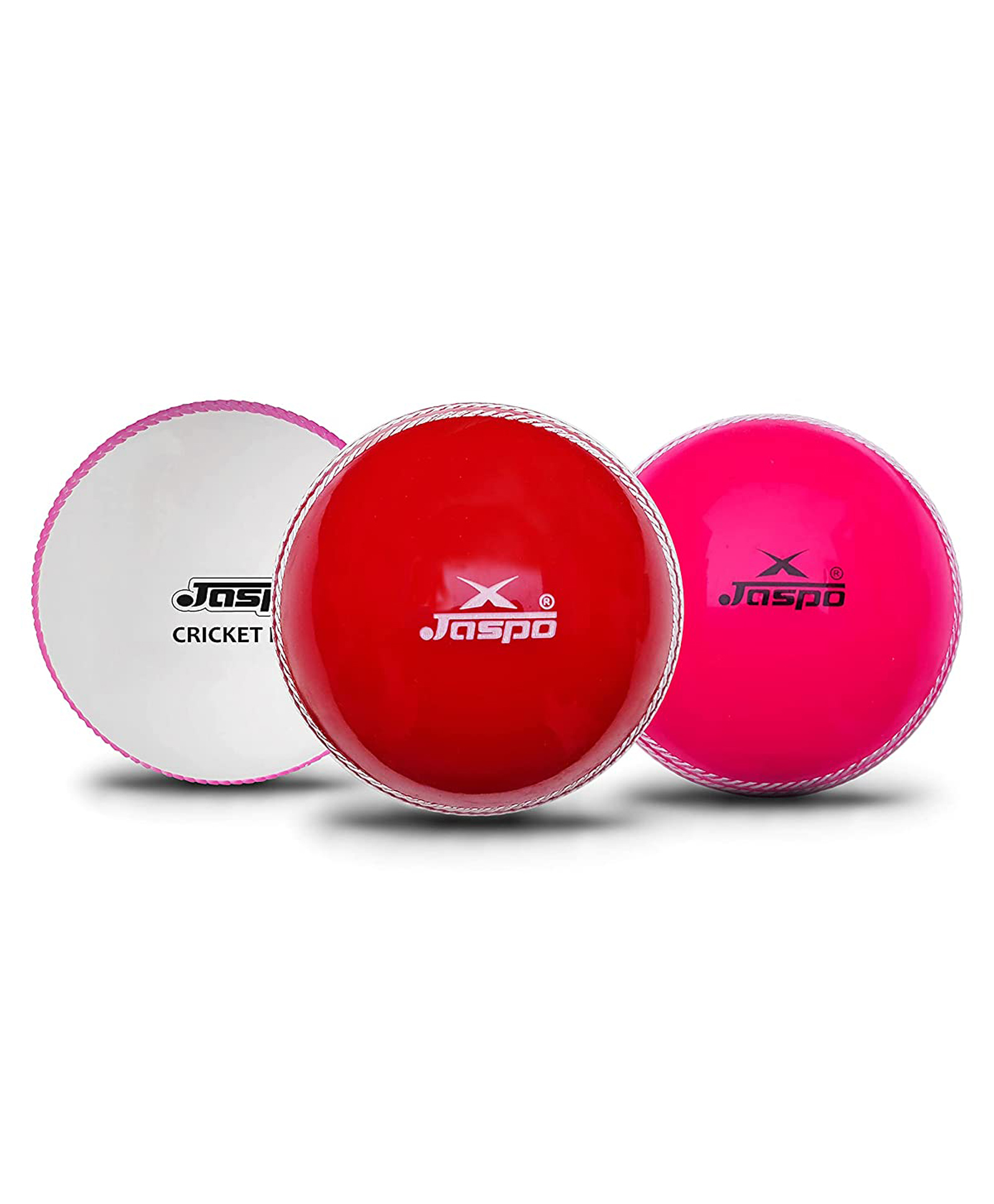 Jaspo T-20 Soft Cricket Balls Pack of 3 - Multicolor-image-2