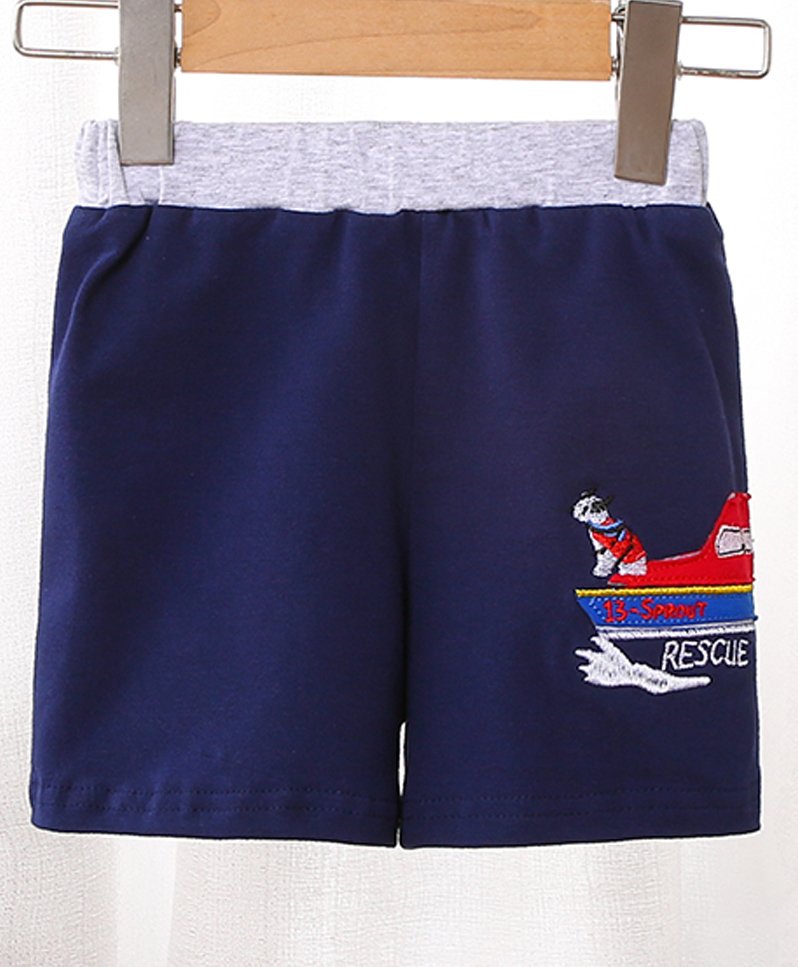 Kookie Kids Shorts Rescue Embroidery - Blue-picture-17