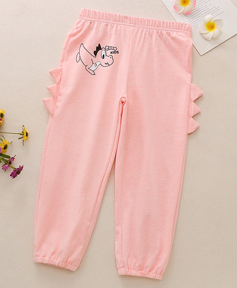 Kookie Kids Full Length Lounge Pant Dino Print - Pink-picture-25