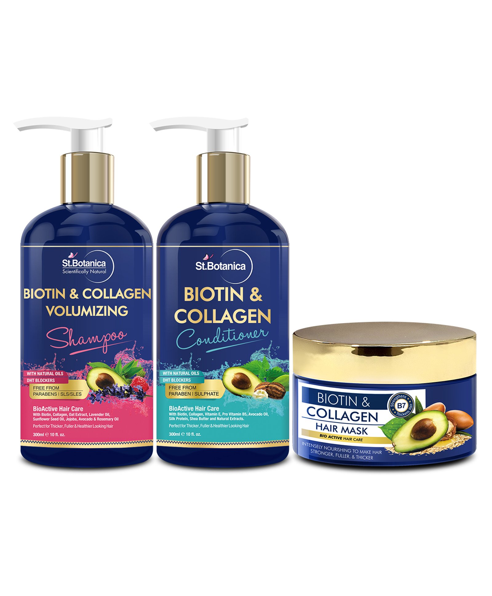  Biotin And Collagen Shampoo And Conditioner With Hair Mask -  300 ml, 200 ml Online in India, Buy at Best Price from  -  8699634
