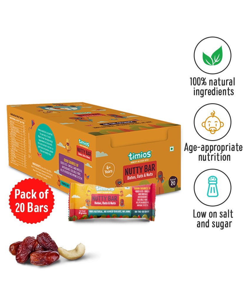 timios Nutritious Berry Bars Pack of 20 -  30 g Each