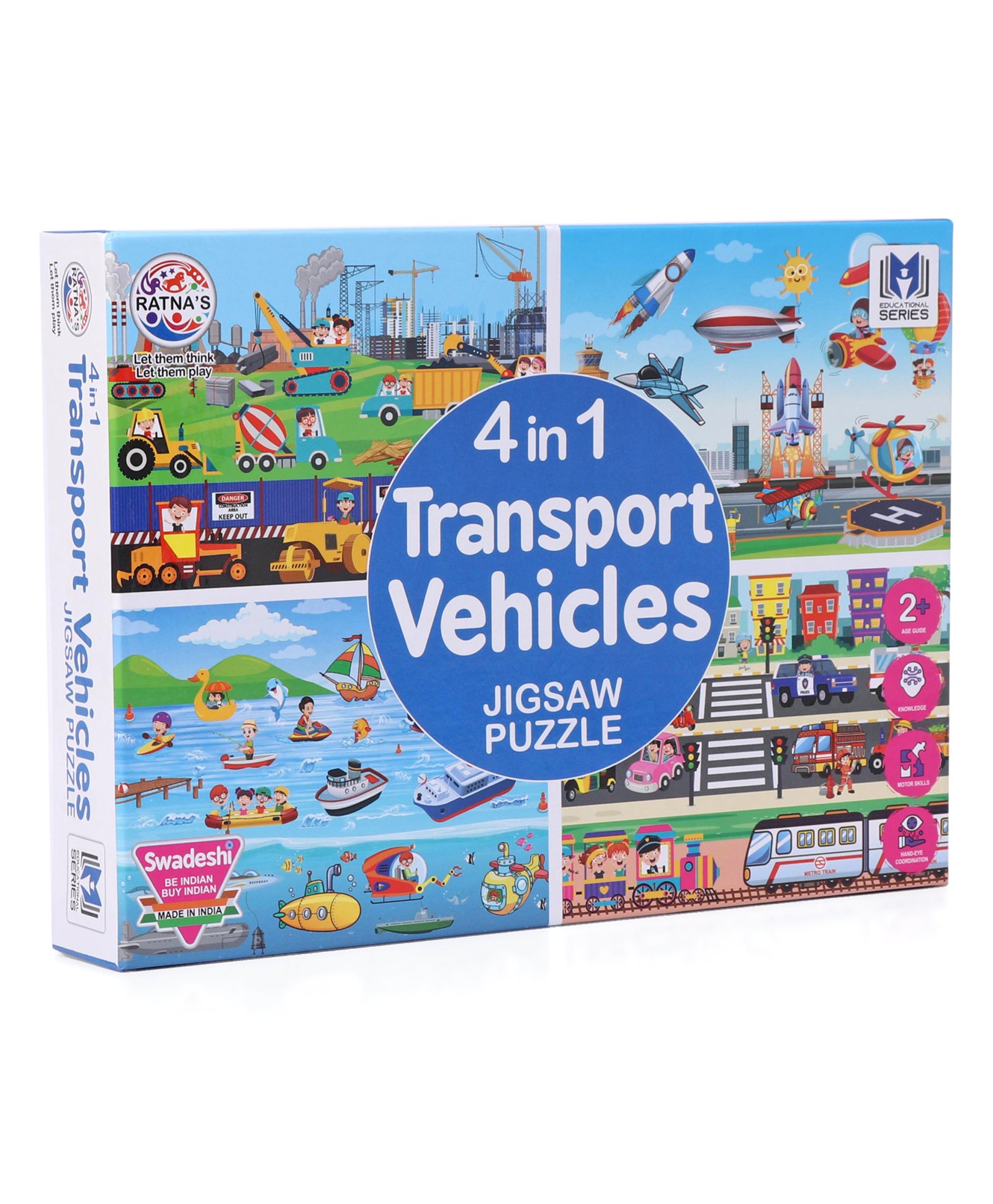 Ratnas Transport Vehicles Jigsaw Puzzle Set of 4 - 35 Pieces Each-picture-15