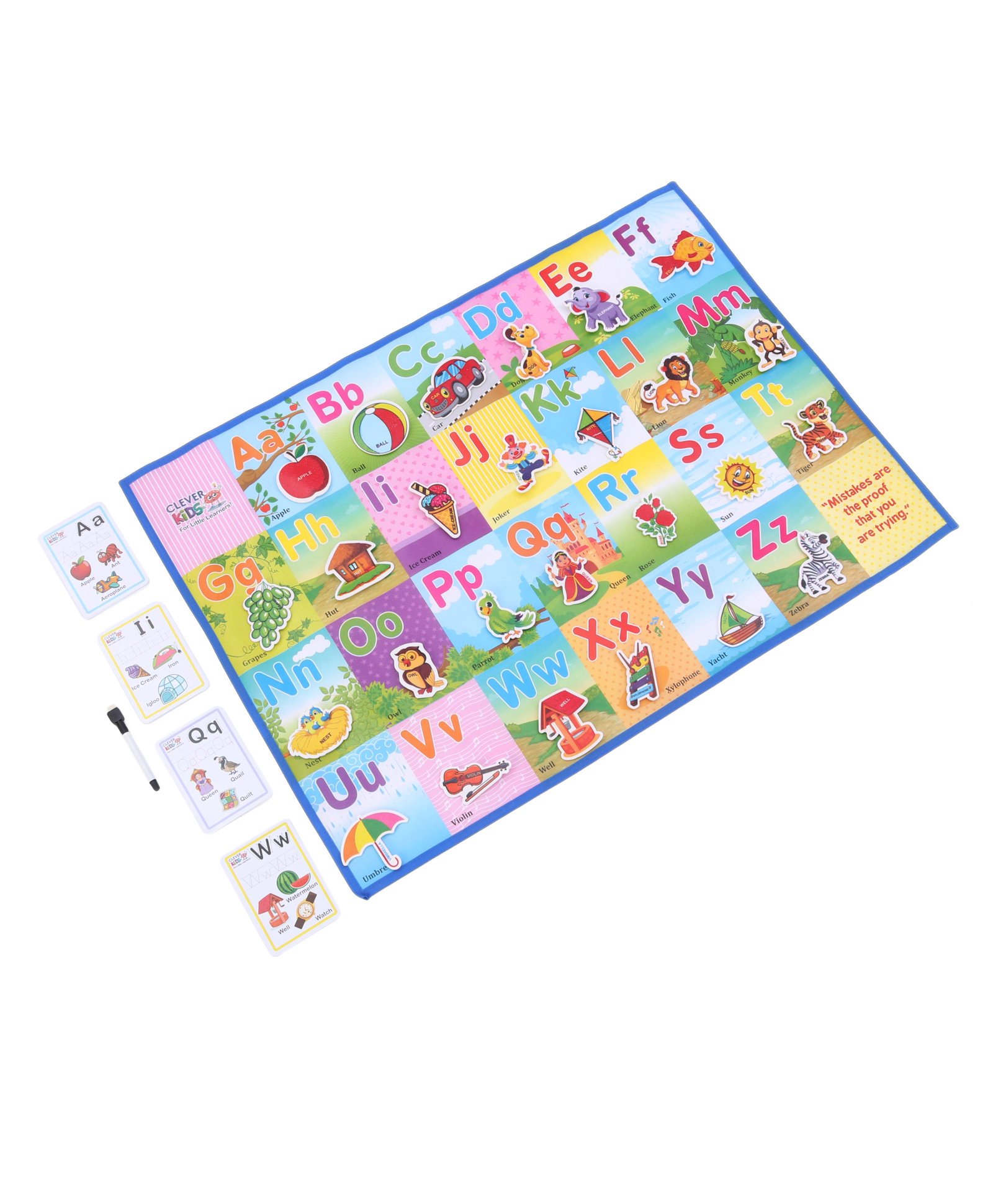 Ratnas Alphabet Activity Mat With Flash Cards - Multicolor-image-41